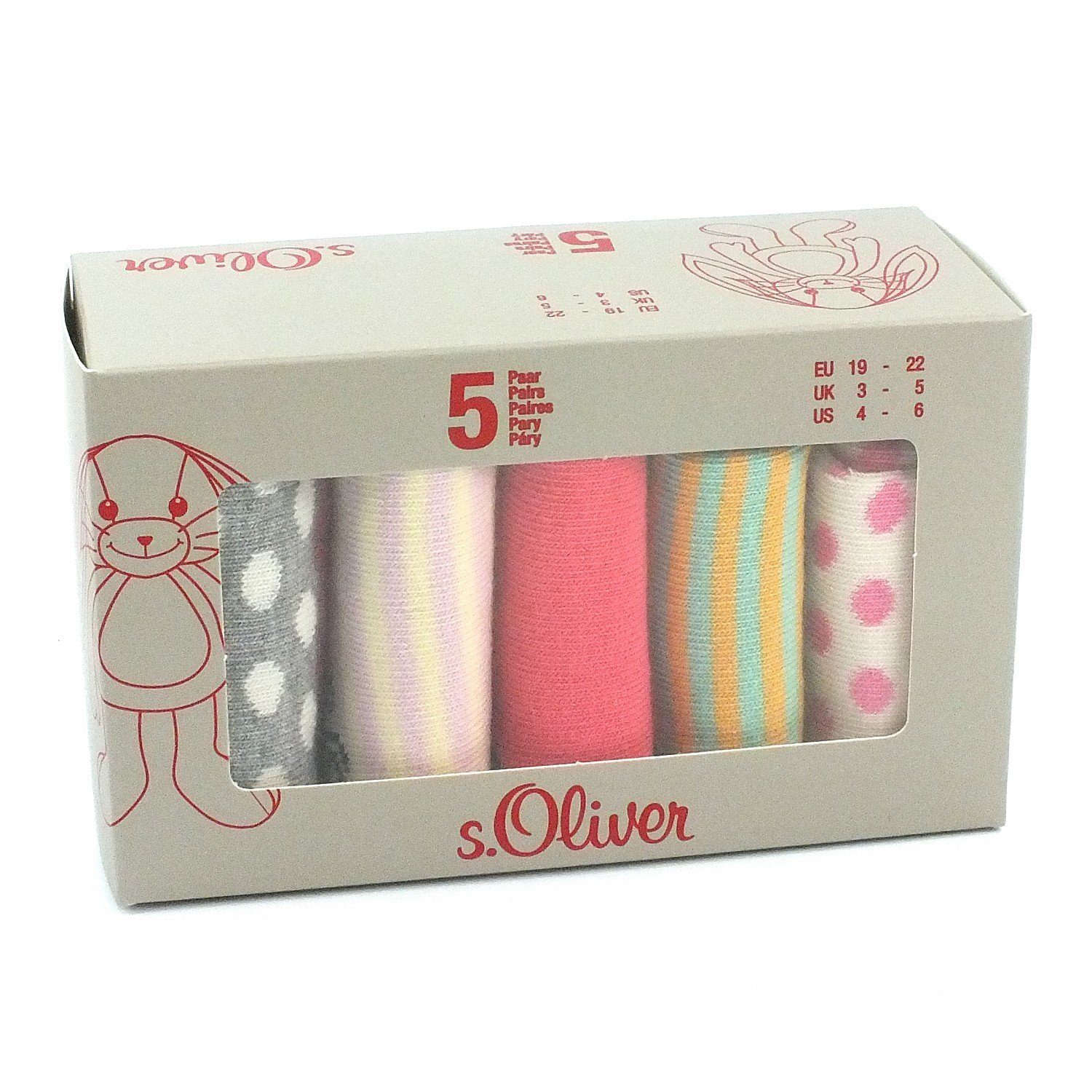 s.Oliver Langsocken S20293 (Packung, 5-Paar, 5 Paar) Kinder Socken, Jungen & Mädchen mit Baumwolle, Kindersocken
