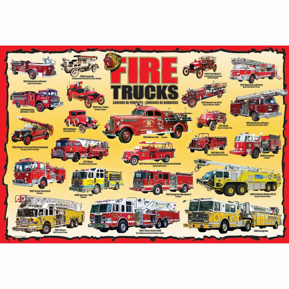 EUROGRAPHICS Puzzle Feuerwehrautos, 100 Puzzleteile