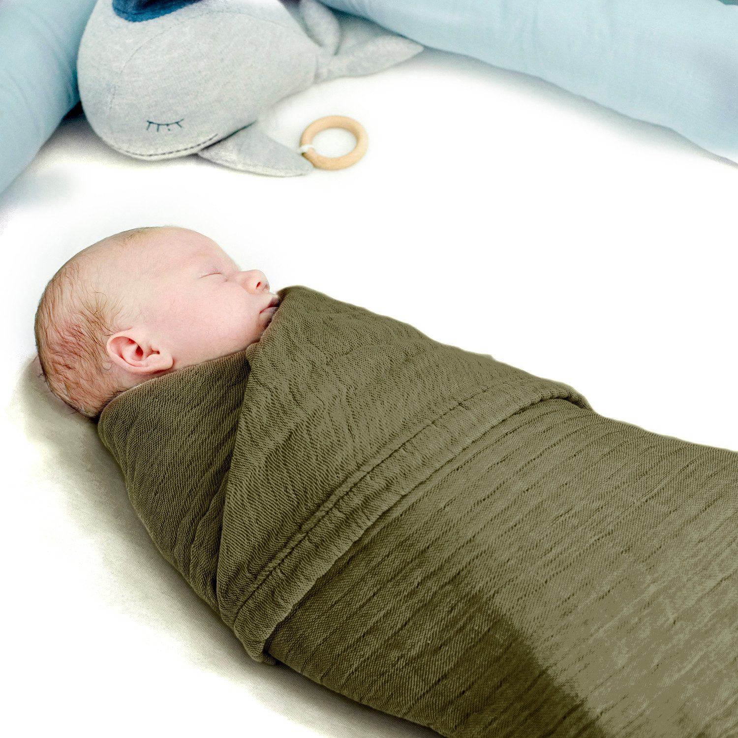 Nordic Coast Company Neugeborenen-Geschenkset Geschenk Set zur Geburt, Puckdecke, Musselindecke, Babydecke Spucktuch Baby-Set Erstausstattung Geburt Babyausstattung- bessere Windeltorte