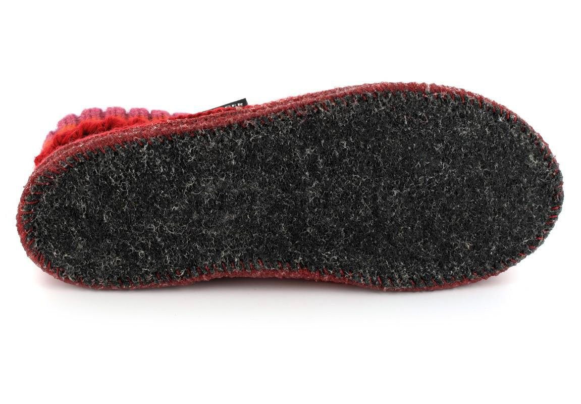 Haflinger Kinder Hüttenschuhe Paul Hausschuh mit Feinstrickkragen