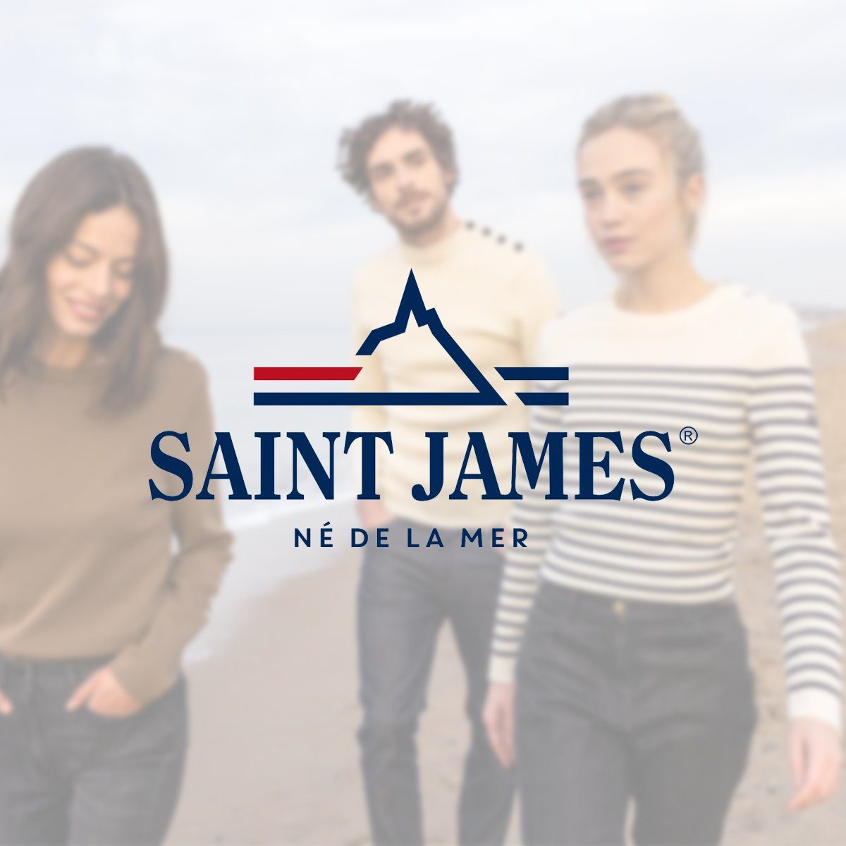 Saint James Poloshirt 3279 Herren Kurzarm Poloshirt Pacome mit Kontrastkragen