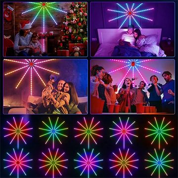 Oneid Lichterkette Bluetooth RGB Feuerwerk Led Lichterkette mit Fernbedienung