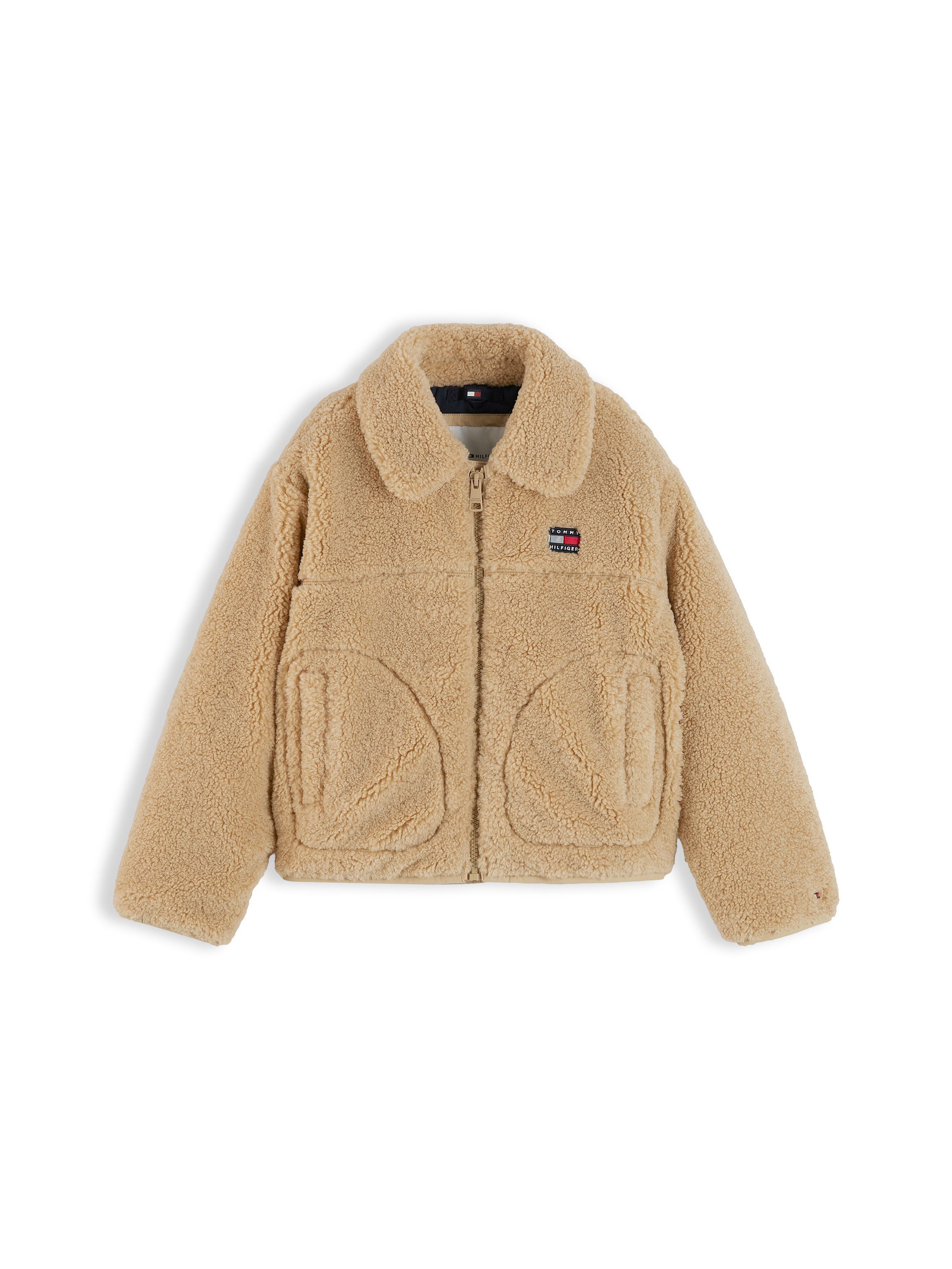 Tommy Hilfiger Plüschjacke TEDDY JACKET Plüschqualität, Regular Fit, Kinder bis 16 Jahre – Bild 5 von 5