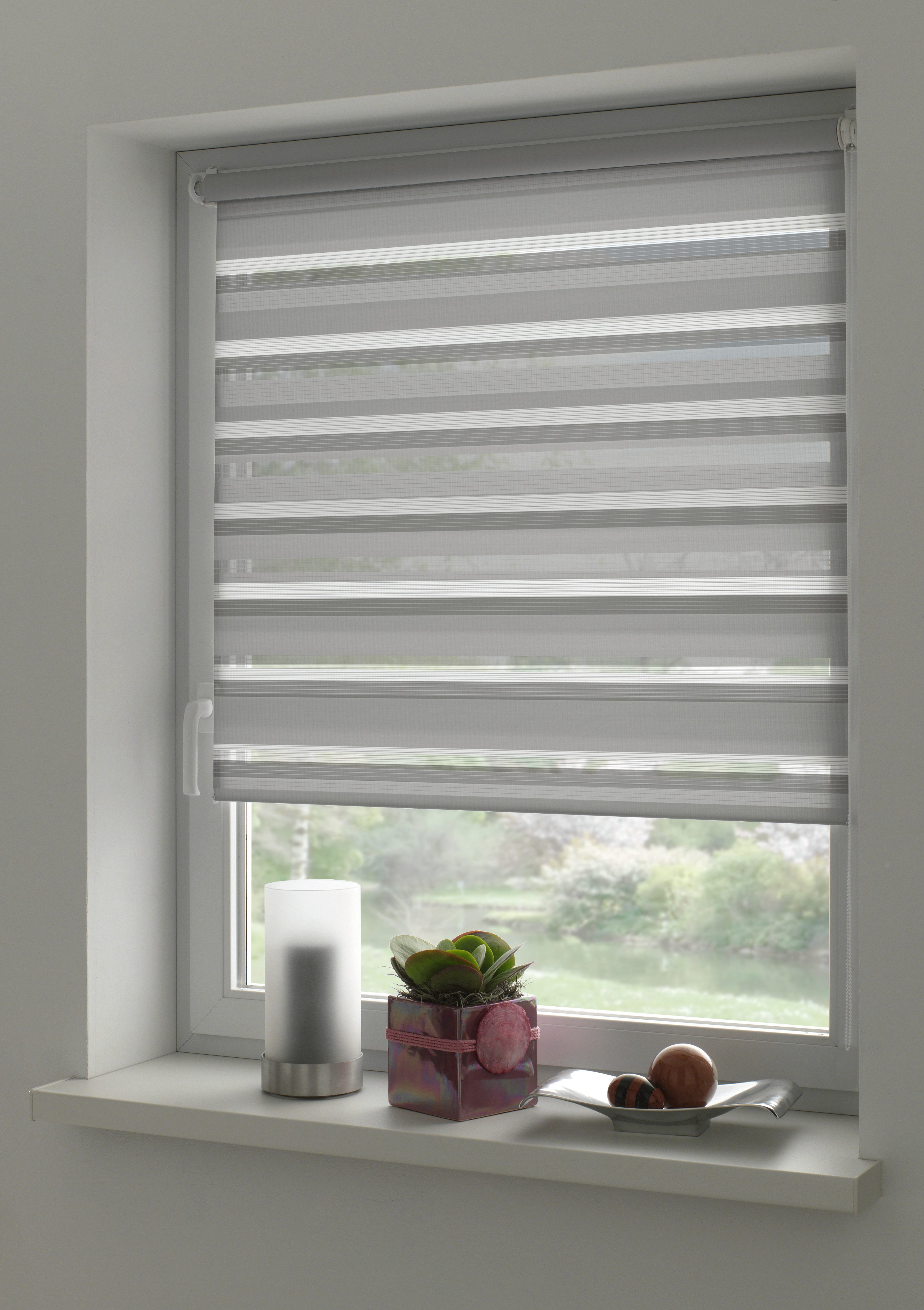 Seitenzugrollo EASYFIX Doppelrollo mit Montageschiene, GARDINIA, blickdicht, ohne Bohren, Schraubmontage möglich