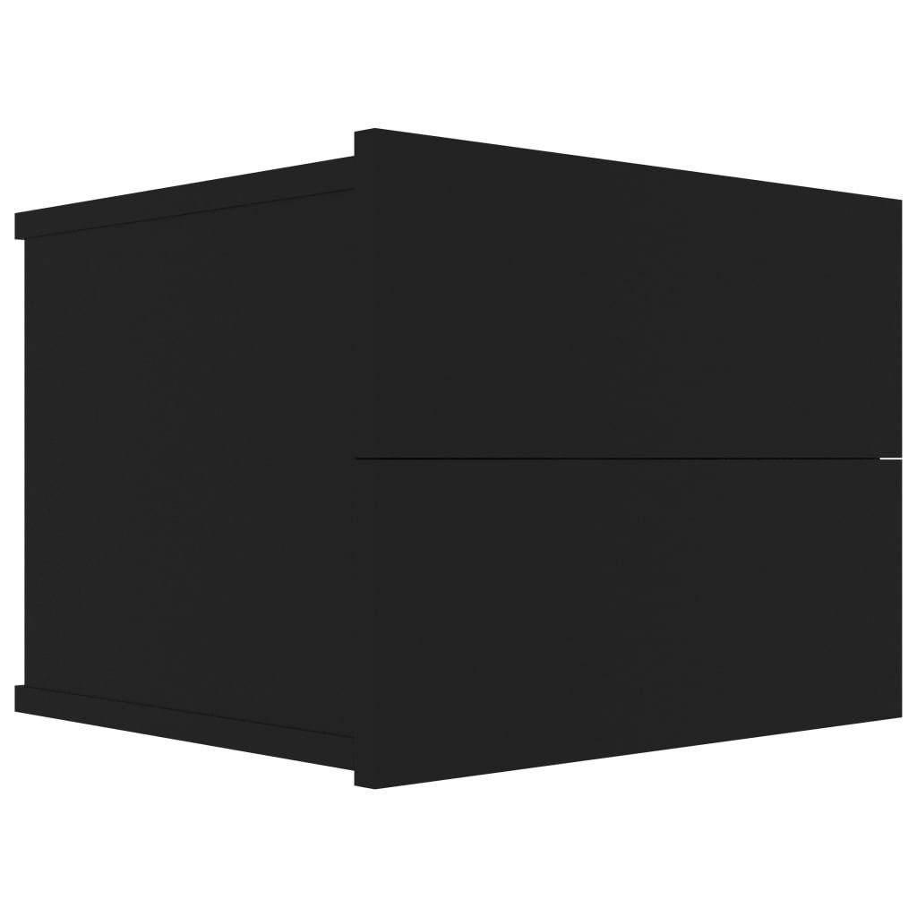 Schwarz Nachttisch cm vidaXL Holzwerkstoff Nachttisch | 40x30x30 (1-St) Schwarz Schwarz