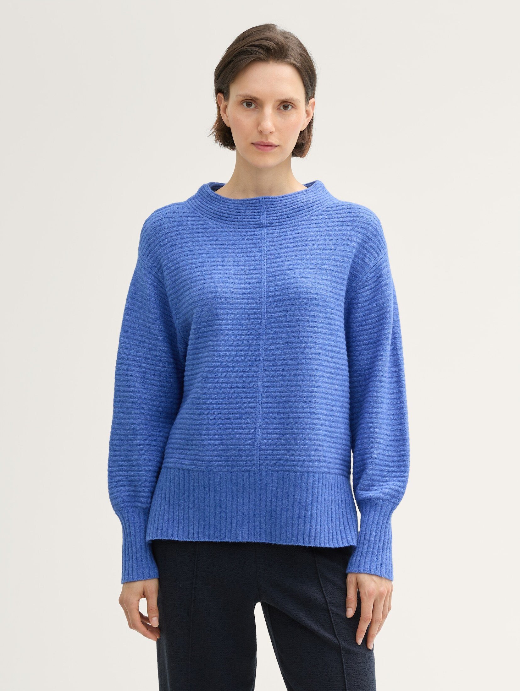 Strickpullover Strickpullover mit Stehkragen