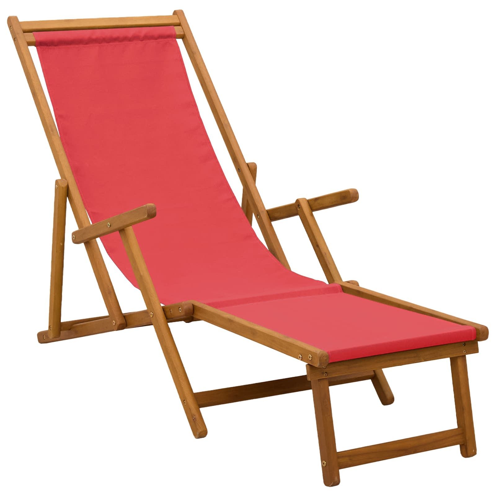 vidaXL Gartenlounge-Sessel 61 x 155 x 95 cm Klappbare Sonnenliege 3 Position Massives Eukalyptus