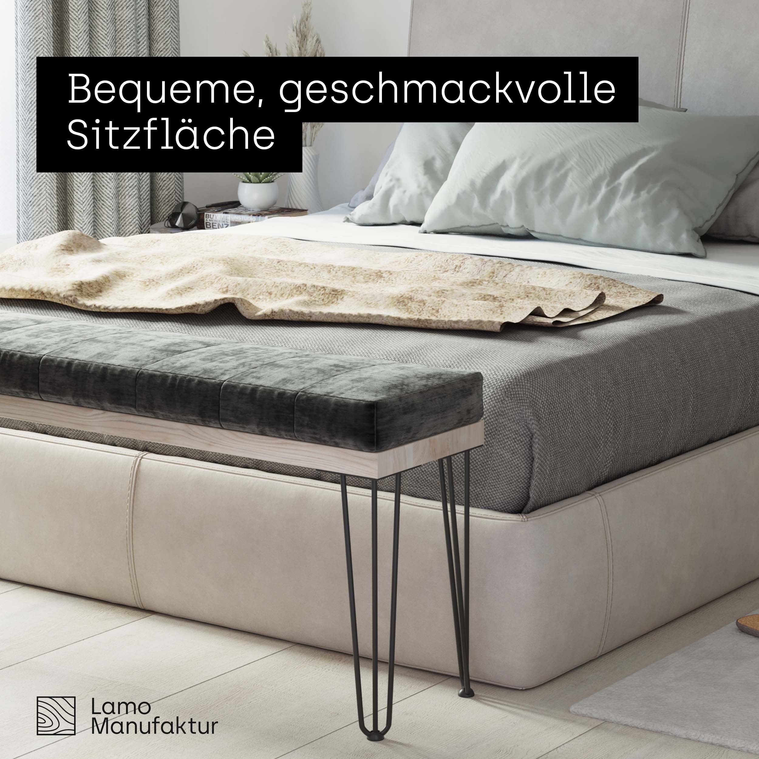 LAMO Manufaktur Essbank (Komplett-Set, | 40mm Sitzbank LSB Massivholzplatte 5-Teilig), stake Natur Anthrazit