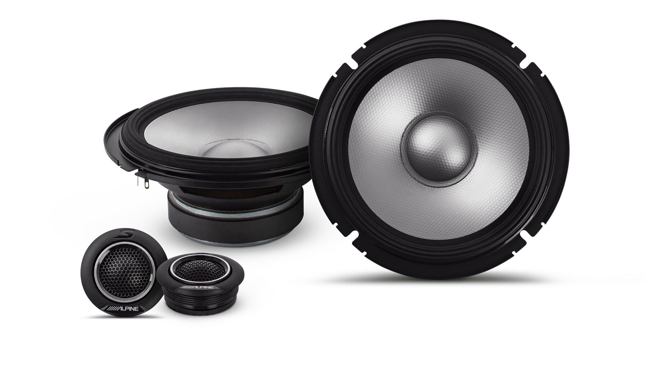 ALPINE S2-S65C 16,5 cm (6,5-Zoll) 2-Wege-Komponenten-Lautsprechersystem Auto-Lautsprecher (80 W, 16 cm)