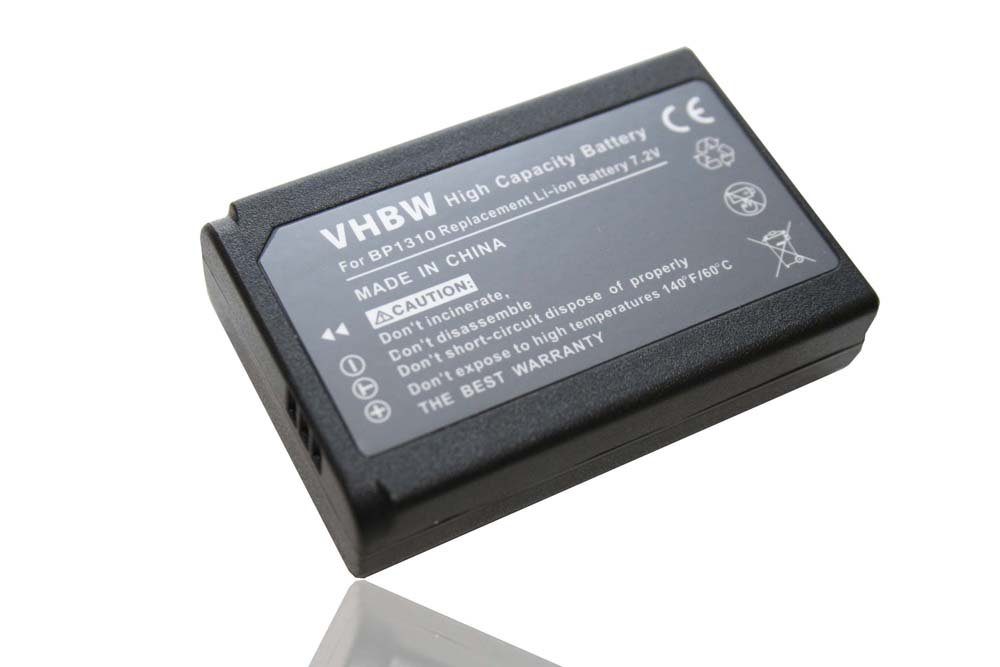 vhbw Ersatz 1000 Li-Ion V) für AD43-00192A, Samsung ED-BP1310 für Kamera-Akku BP1310, (7,2 BP-1310, mAh