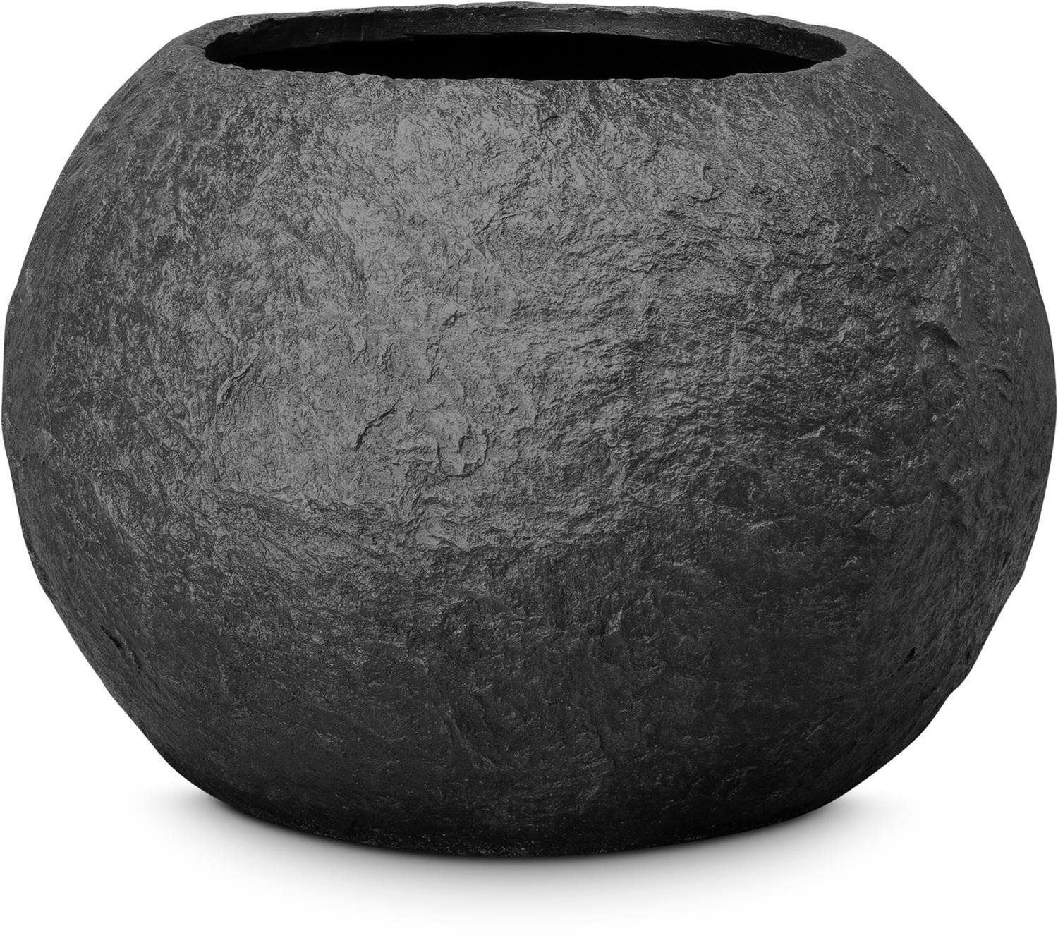 Pflanzkugel, fleur granit schwarz Pflanzkübel Ø black 43 cm, Höhe Rocky 60 ami cm,