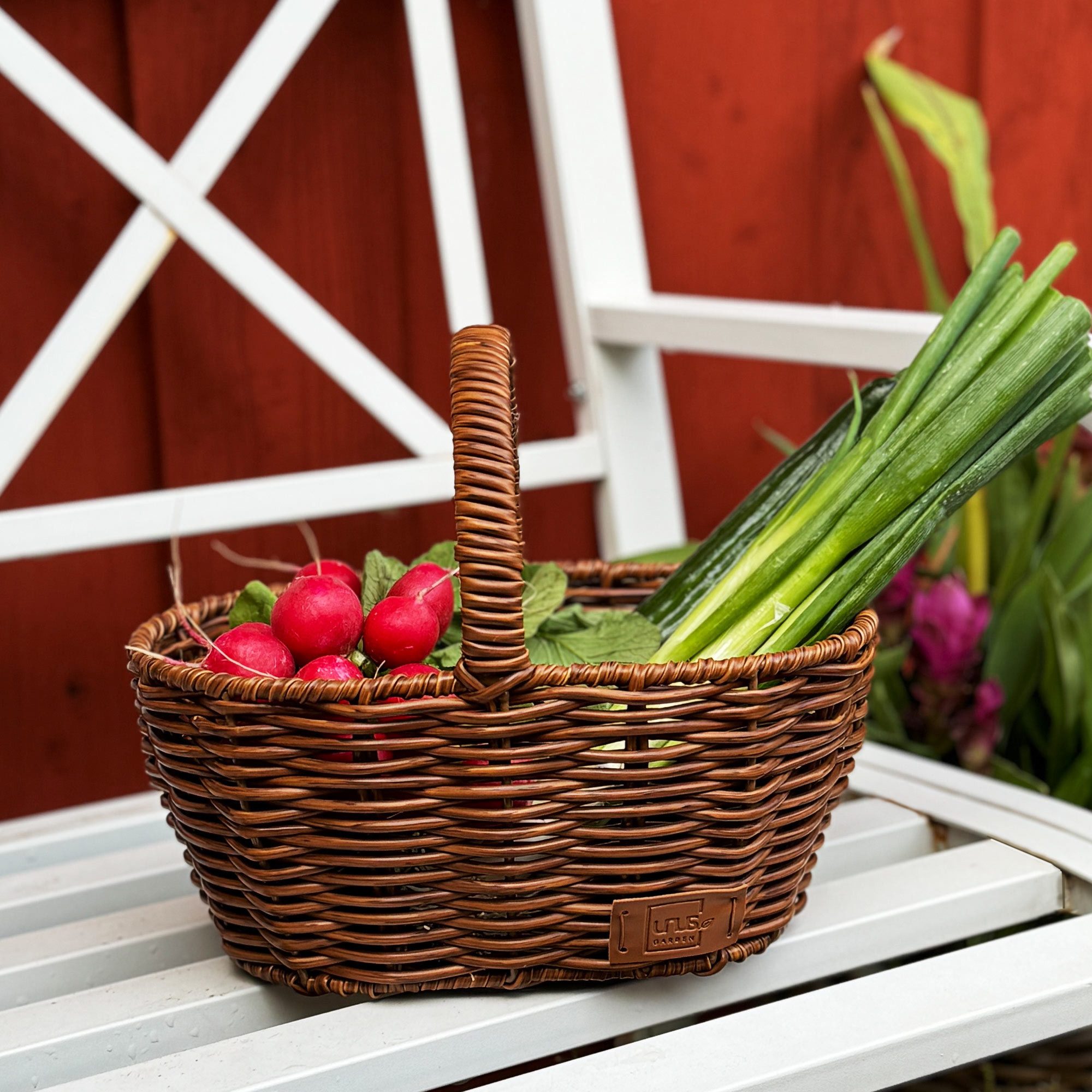UNUS HOME Einkaufskorb Einkaufskorb im Rattan-Look für Kinder, Kaufladen-Korb, Picknickkorb, Spielzeugkorb, Ladenkorb, Osterkorb