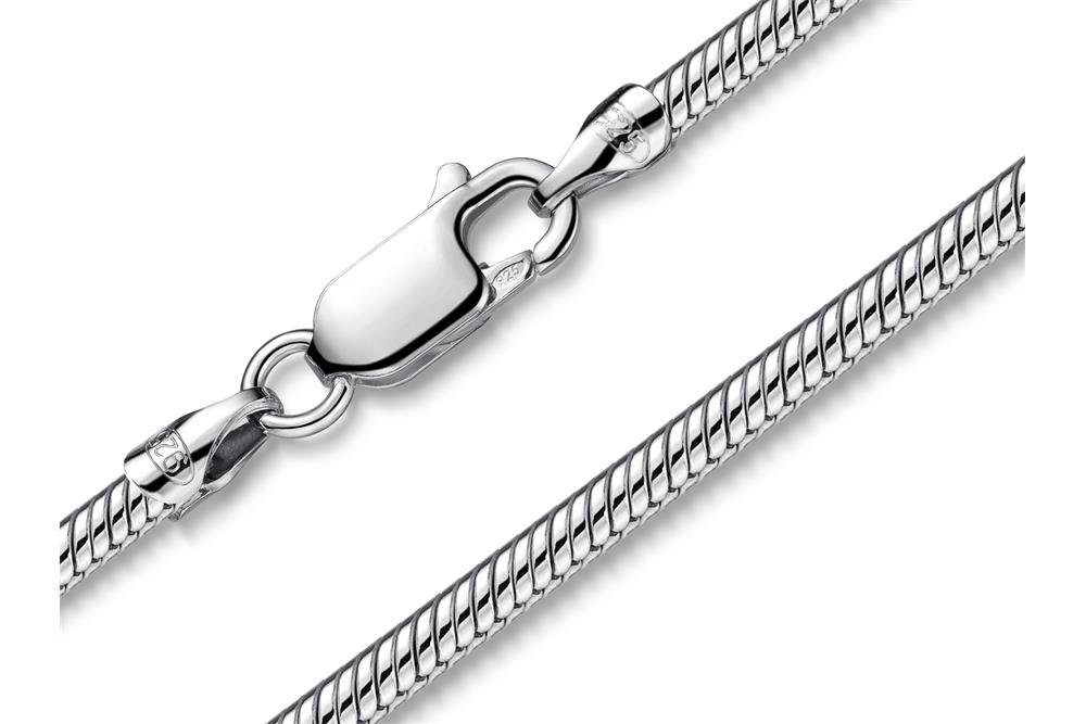 Silberkettenstore Silberkette Schlangenkette 2,2mm - 925 Silber, Länge wählbar von 38-120cm