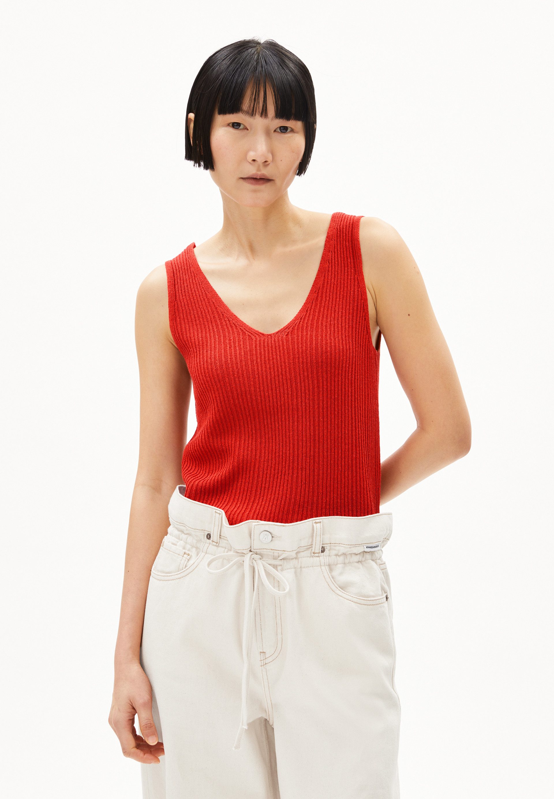 Armedangels Shirttop CAARO LINO Damen Stricktop aus Leinen-Mix Slim Fit (1- günstig online kaufen