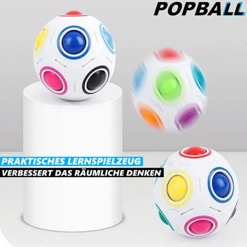 MAVURA Lernspielzeug POPBALL Regenbogenball Zauberwürfel Geschicklichkeitsspiel Puzzle, Knobelspiel Anti Stress Knobel Ball Spielzeug Pop Fidget