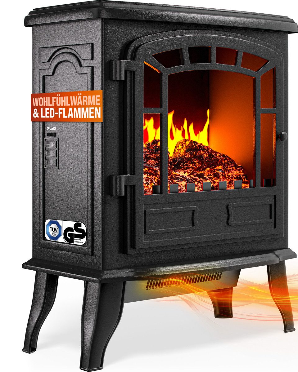 monzana Elektrokamin, Elektrokamin Elektrischer Kamin mit Heizung LED Kamin günstig online kaufen