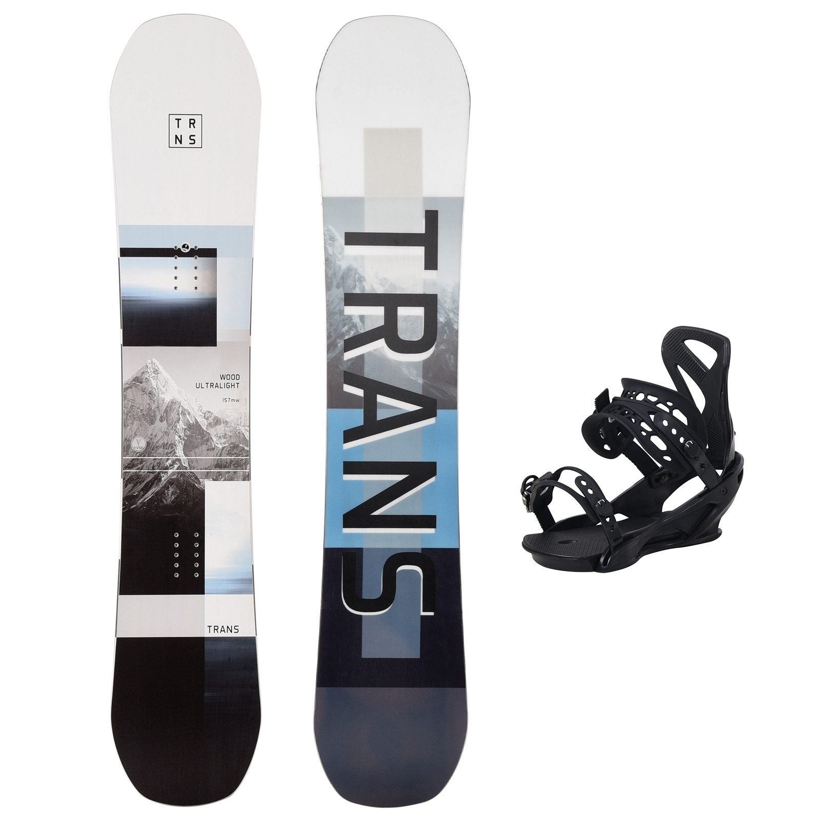 Snowboard Trans Snowboard Set Ultralight Wood 151 cm + Team Pro M Bindung
