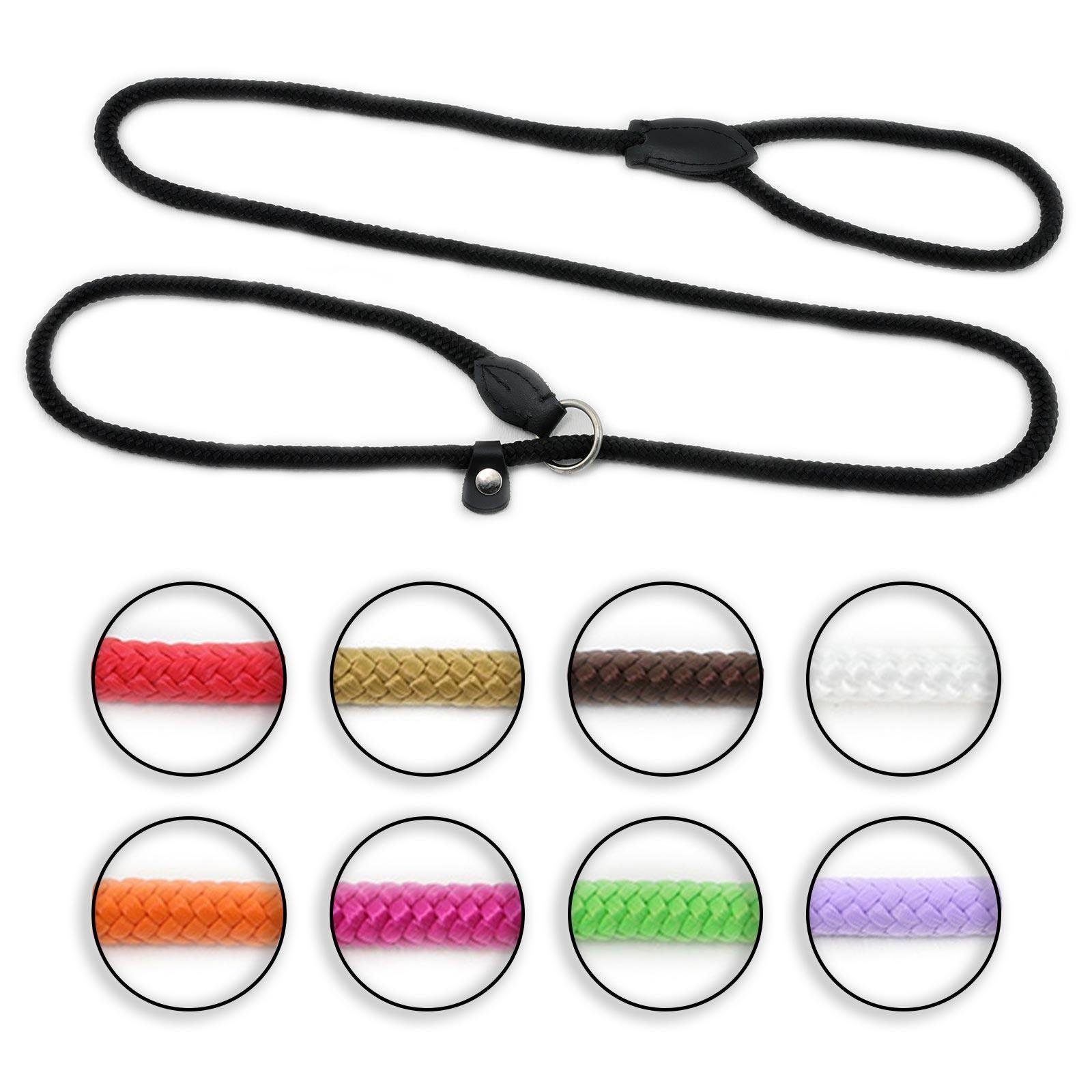 Monkimau Hundeleine Retrieverleine Hundeleine für Hunde mit Handgriff verstellbar, Nylon (Packung)