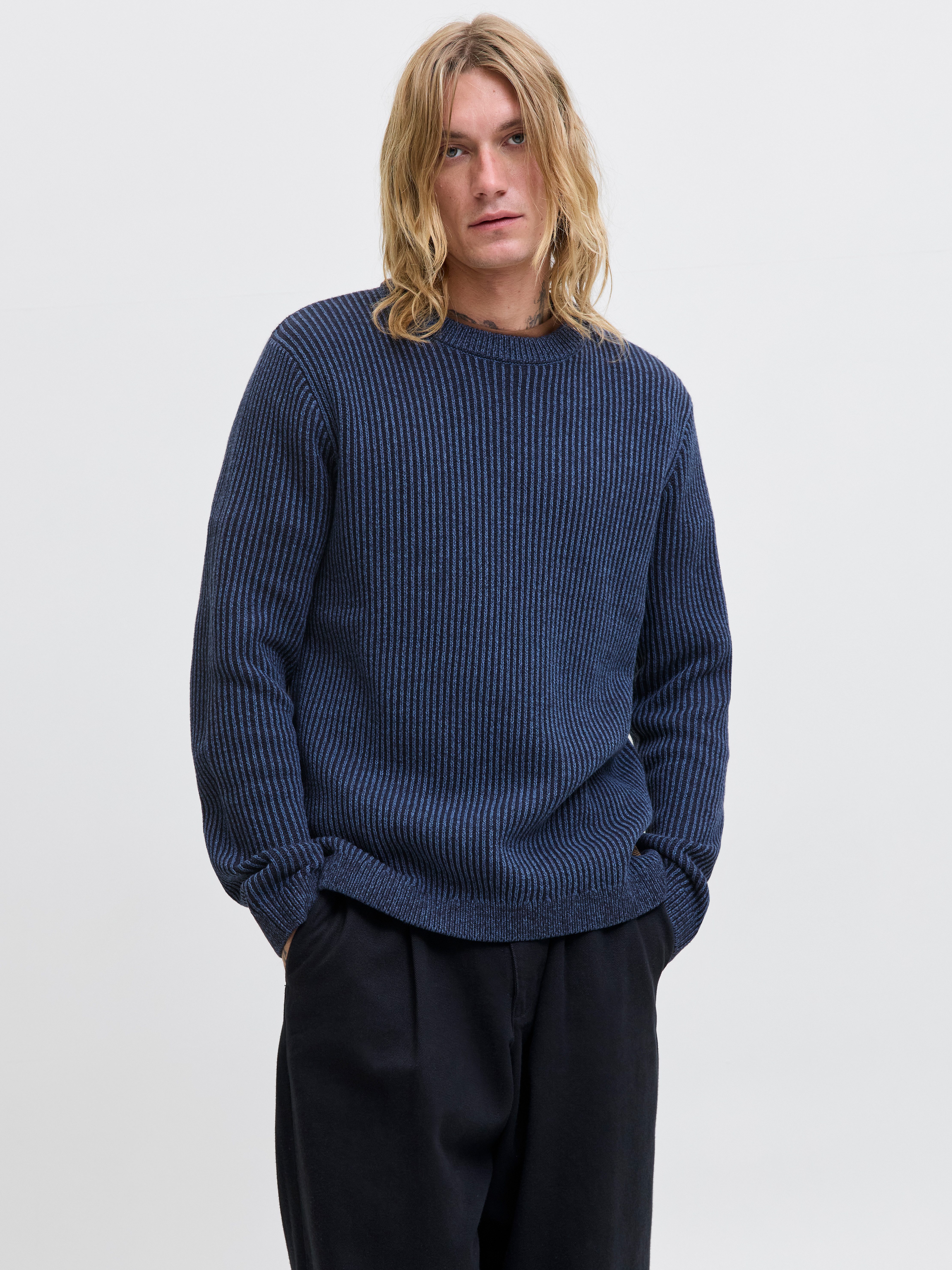 Rundhalspullover JJEDOVER KNIT CREW NECK SN