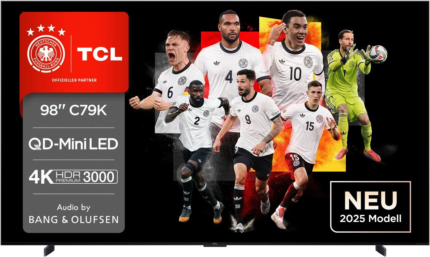 TCL 98C79K Mini-LED-Fernseher (98.0 Zoll, 4K Ultra HD, Smart TV, Game Features)