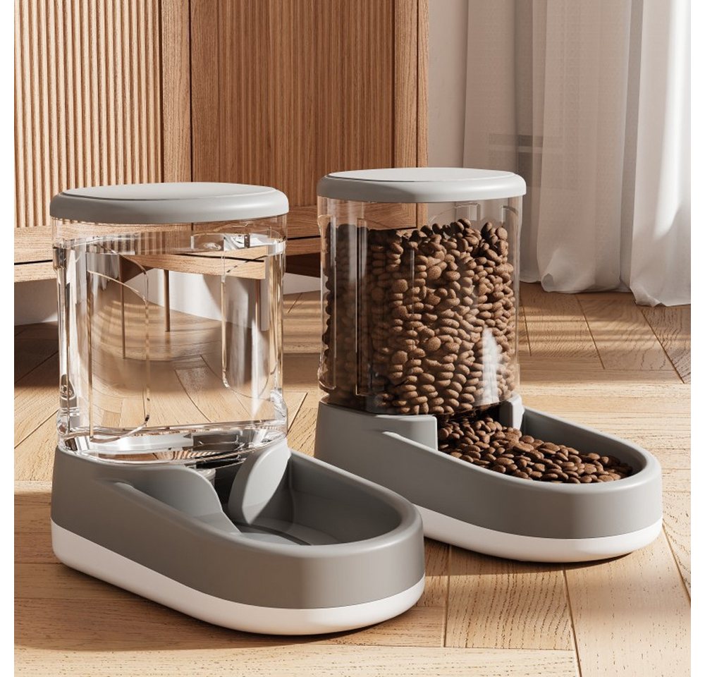 Thumbnail - zggzerg Wasserspender Automatisches Futter, Futterspender, 3,8 l, 2-in-1 Katzenfutter, für Hunde, Katzen Kleine, Mittelg...