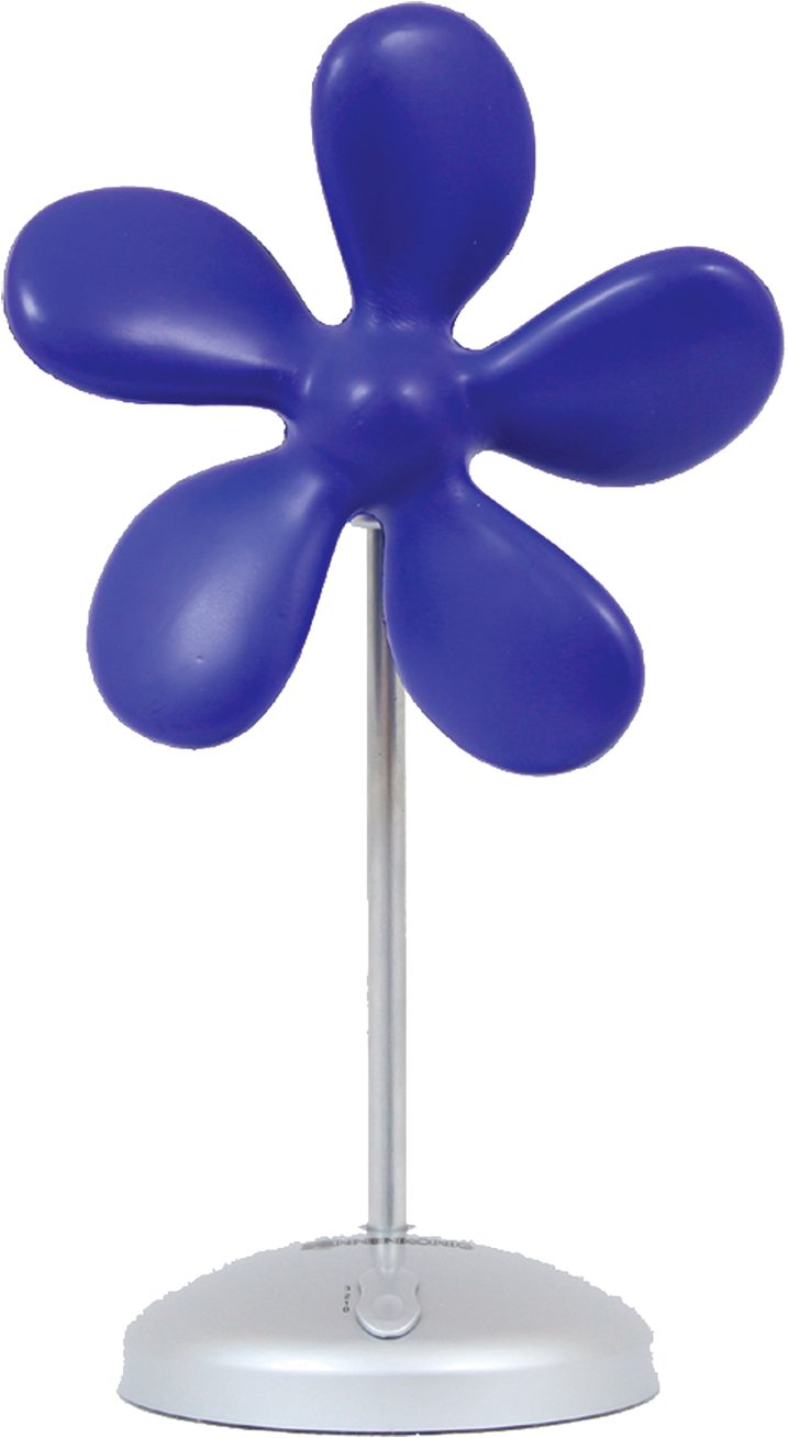 Sonnenkönig Tischventilator Flower Fan blau, Leistung 9W, Tischventilator, fürs Kinderzimmer, PU-Schaum, frischer Trend, 5 Ventilationsblätter