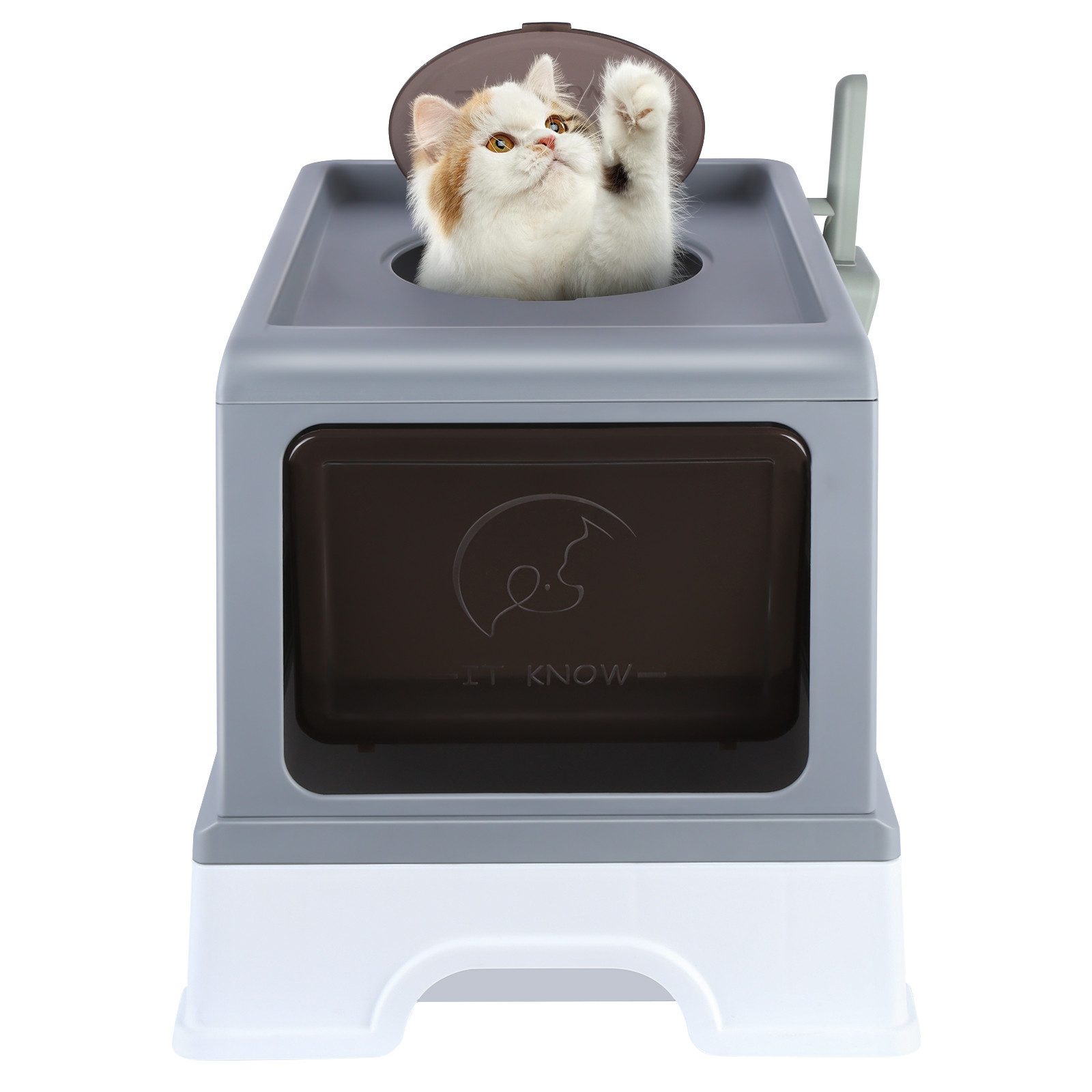 JEOBEST Katzentoilette, Ausziehbares Tablett, Schaufel, Bürste,für Katzen v günstig online kaufen