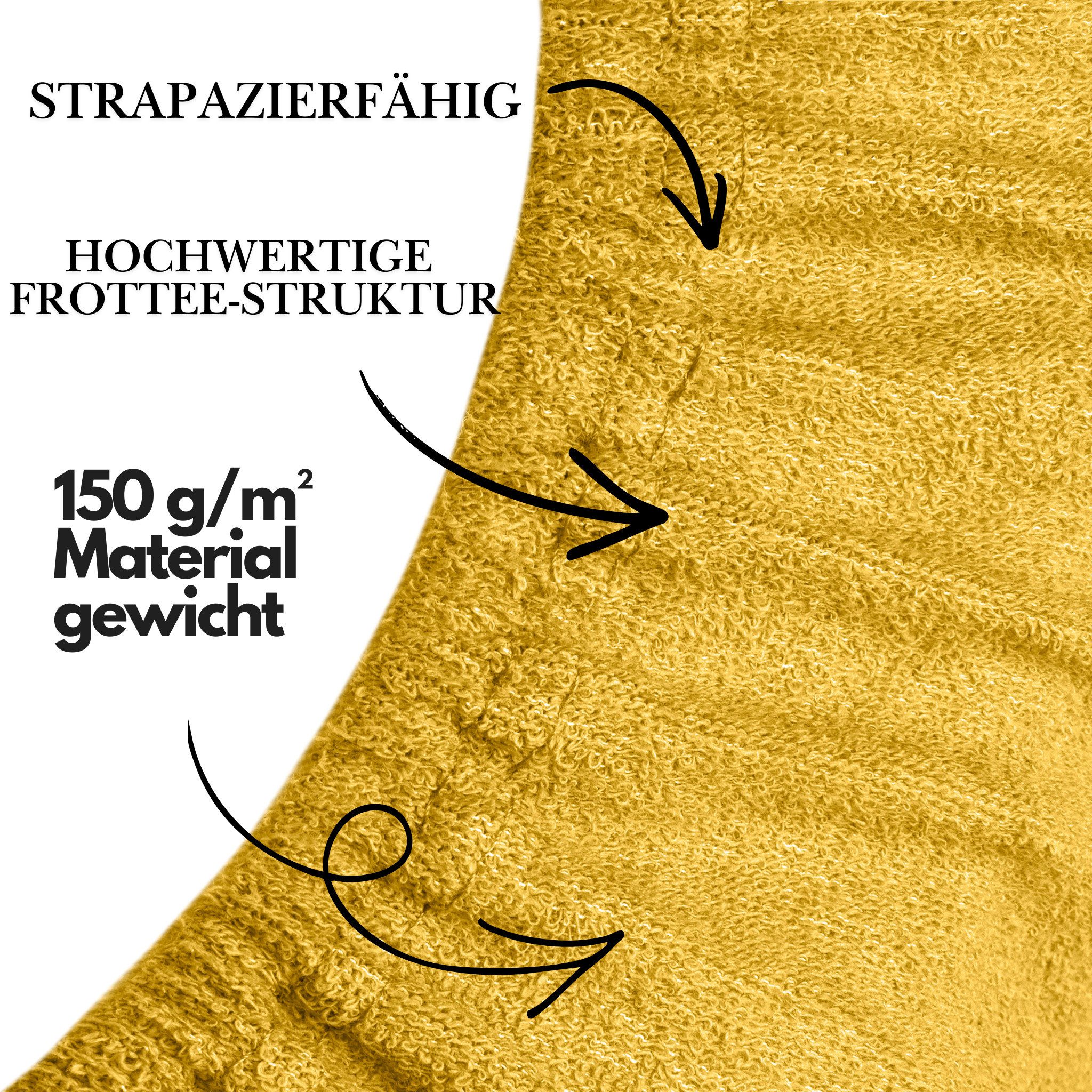 DH DEIN . HAUS Spannbettlaken Frottee SOFT, Baumwolle, Gummizug: rundum, (1 Stück), weich saugfähig atmungsaktiv Rundumgummi formstabil bis 20 cm – Bild 3 von 5