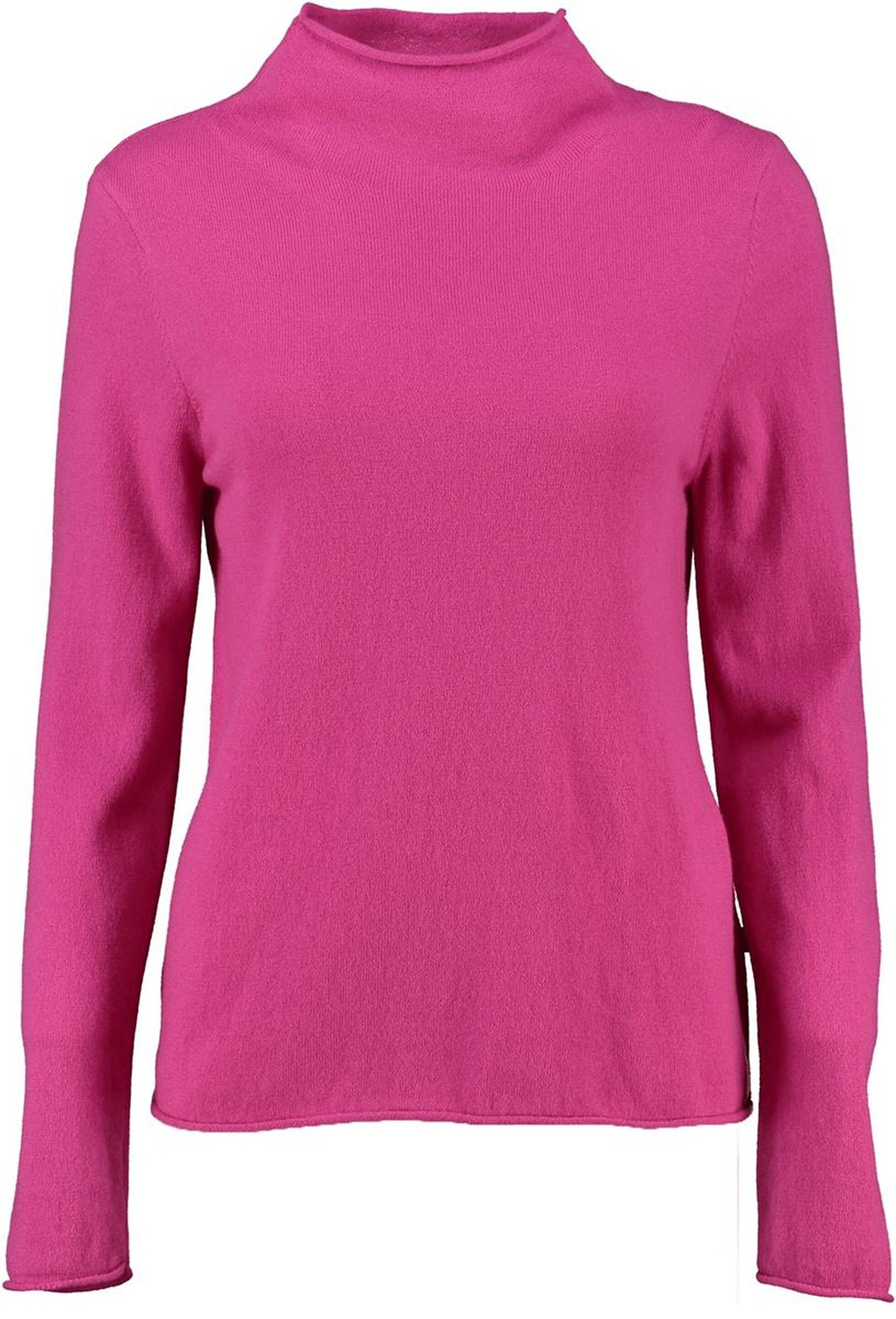 MAERZ Muenchen MAERZ Merinowolle pink weicher Stehkragen-Pullover super Stehkragenpullover in