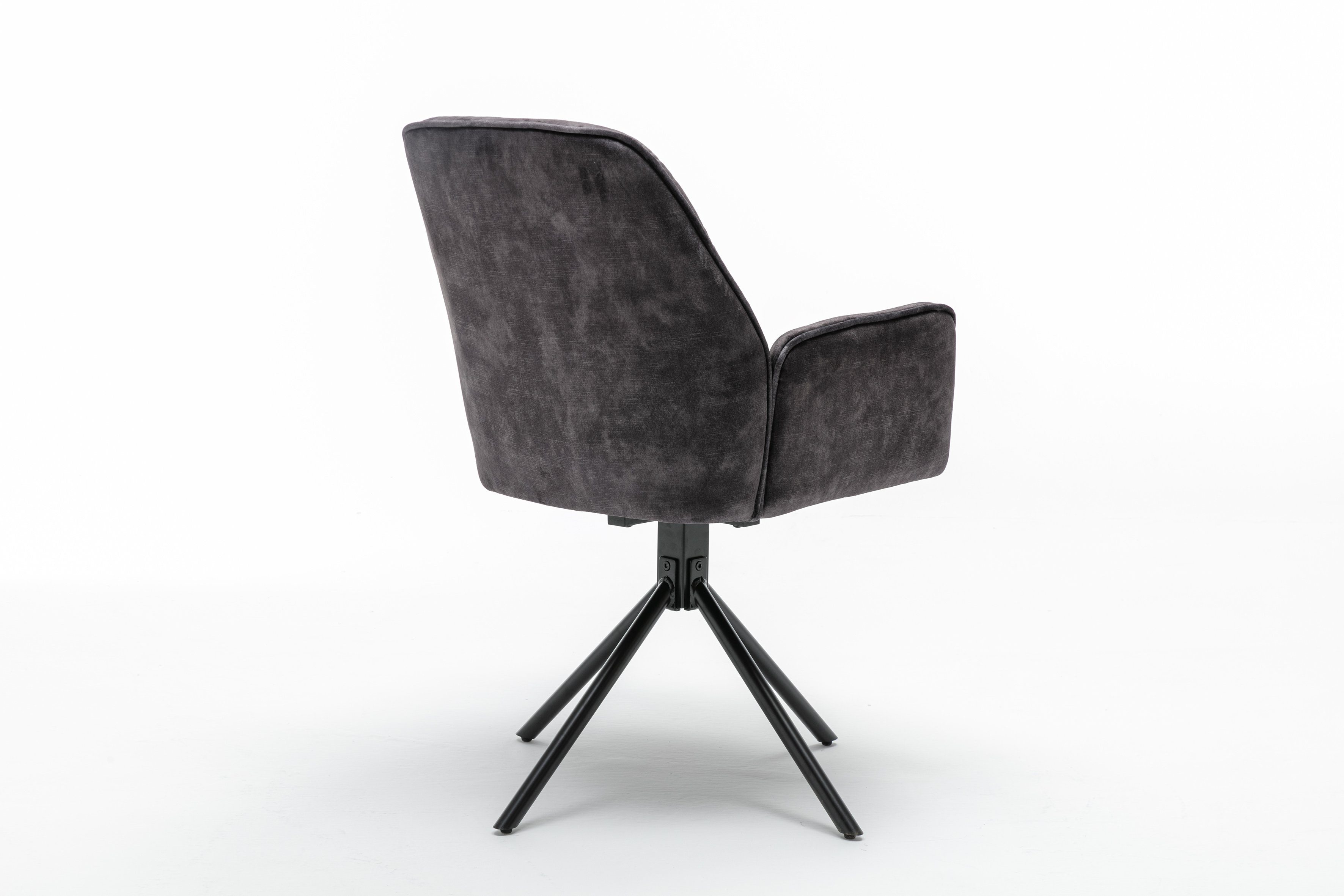 verschiedenen Sitzschale, Metall, byLIVING Beine drehbare Esszimmerstuhl aus (2er-Set), Anthrazit Farben 360° in SARINA