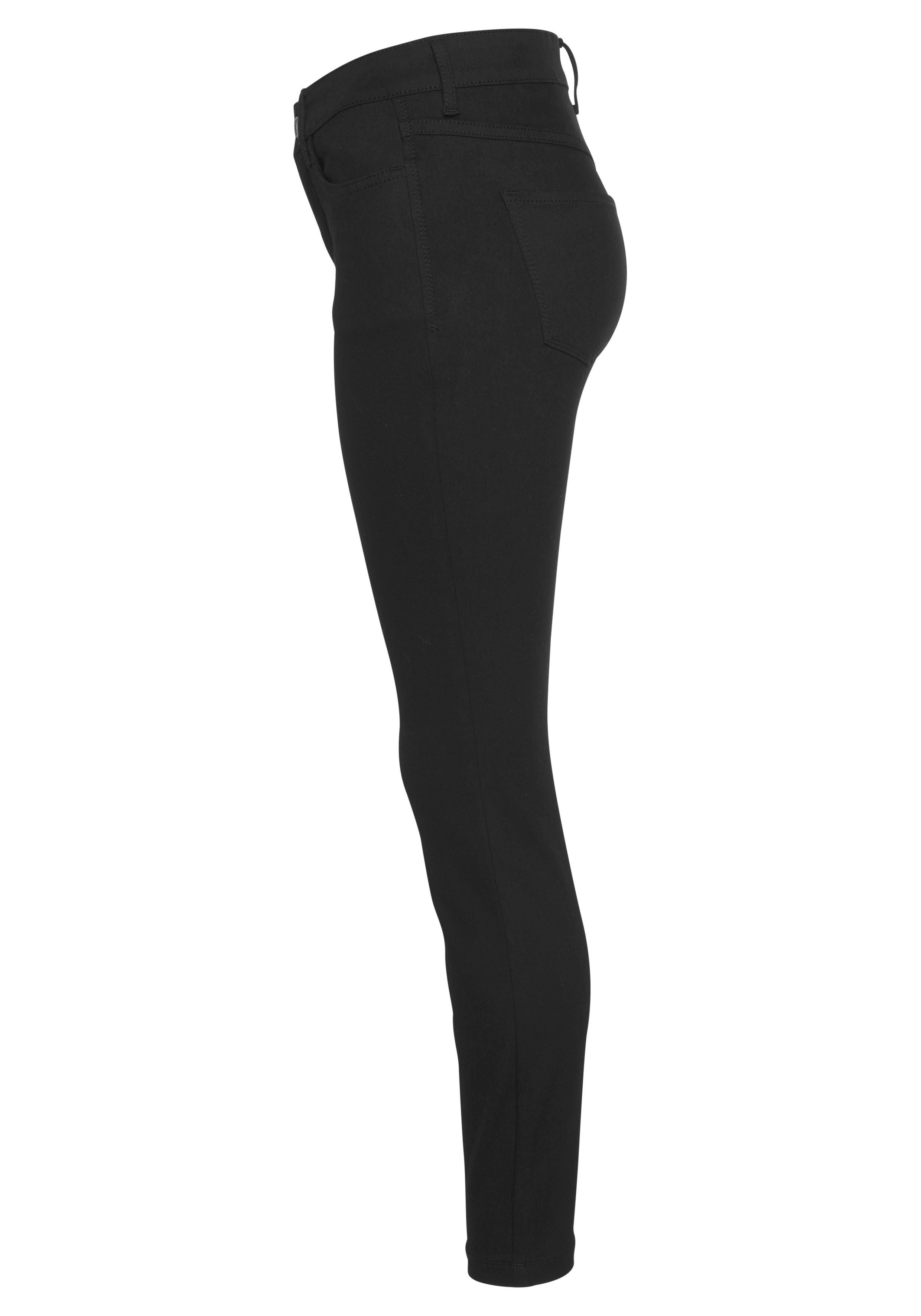 MAC Skinny-fit-Jeans Hiperstretch-Skinny Power-Stretch bequem Qualität ganzen sitzt Tag black-black den