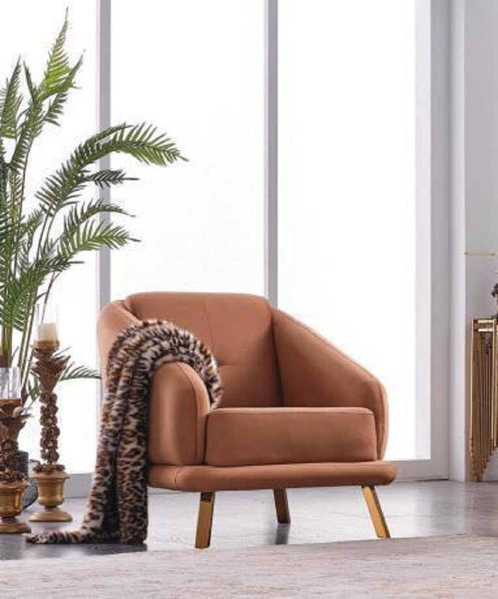 JVmoebel Sessel Designer Sessel Wohnzimmer Luxus Sitz Textil Möbel Modern (1-St., Sessel), Made in Europa | Einzelsessel