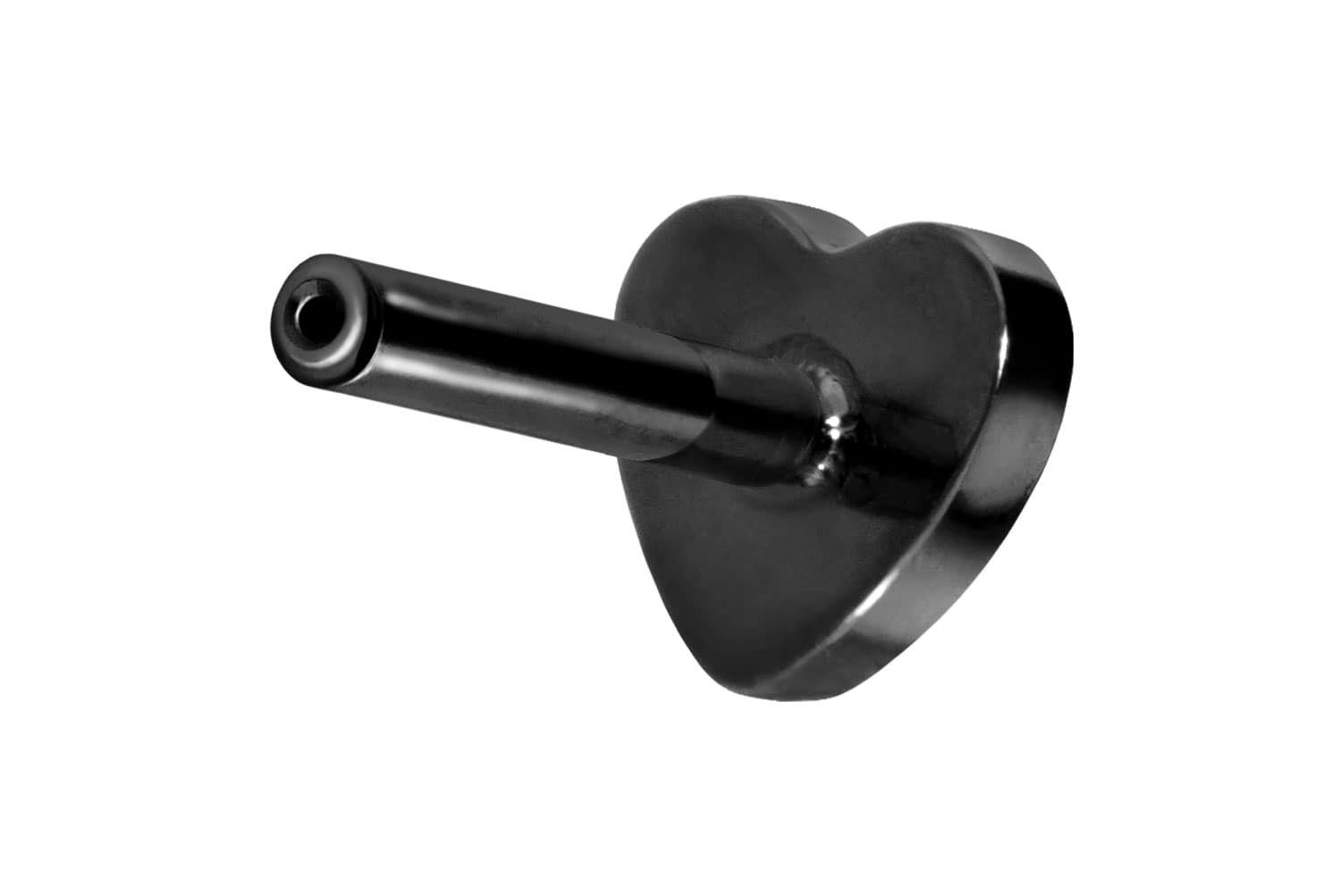 Piercing-Set Titan Labret mit Push Fit ohne Kugel HERZ