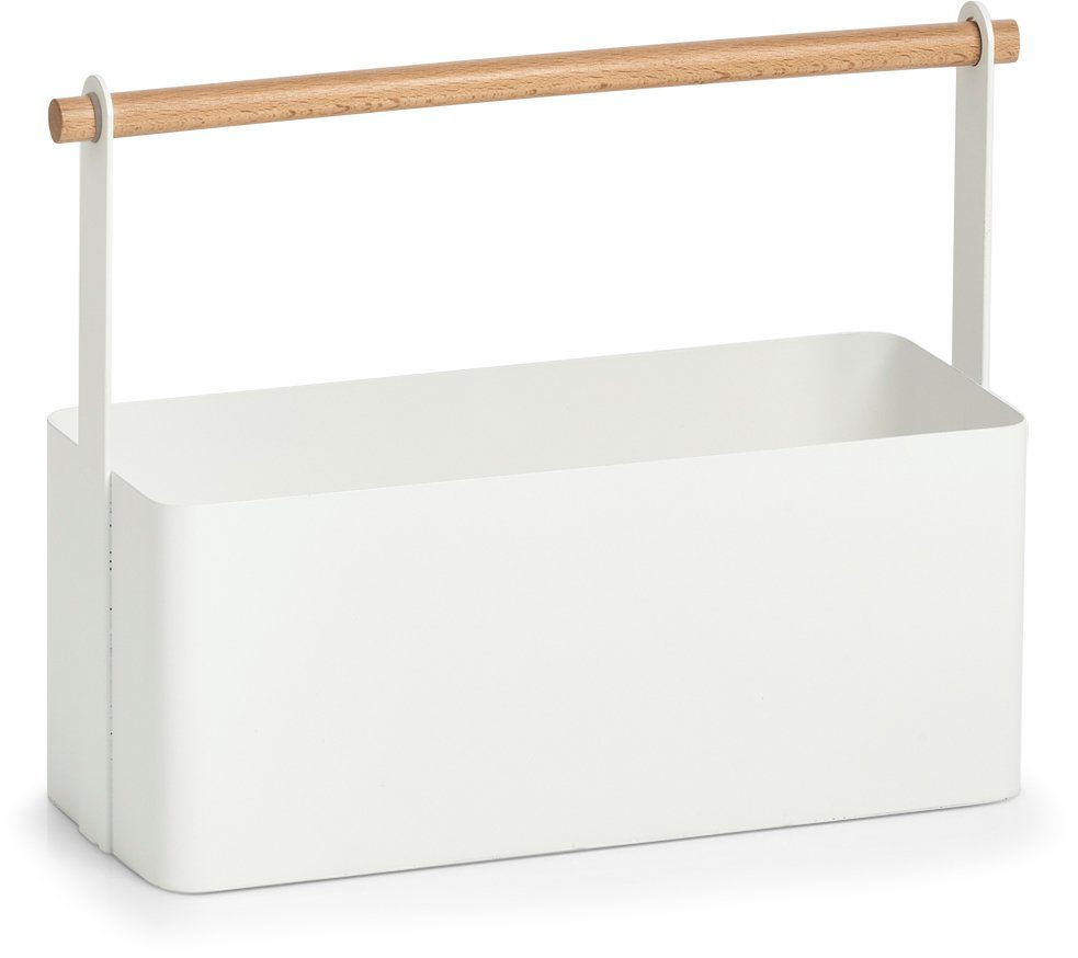 Zeller Present Organizer (1 St), Aufbewahrungskorb mit Tragesteg aus Buchenholz, im Scandi Design. Reduzierter Preis € 24,99. Unverbindliche Preisempfehlung € 30,99