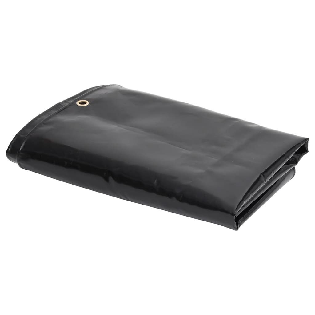 vidaXL Schutzplane Planen Schwarz 3 x 3 m Canvas mit PVC-Beschichtung (1-St)
