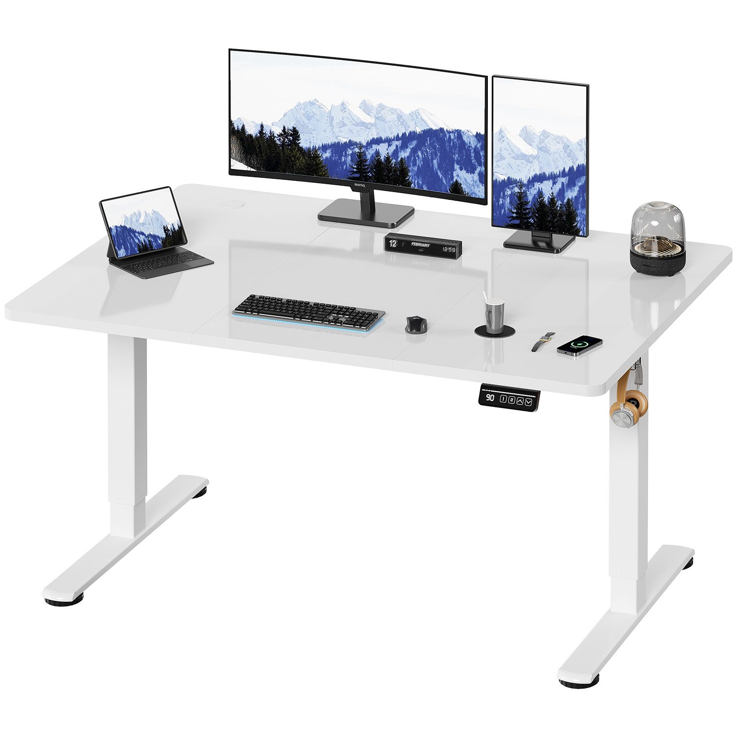 HOMALL Schreibtisch Höhenverstellbar elektrischer Memory-Funktion 100/120/1 günstig online kaufen