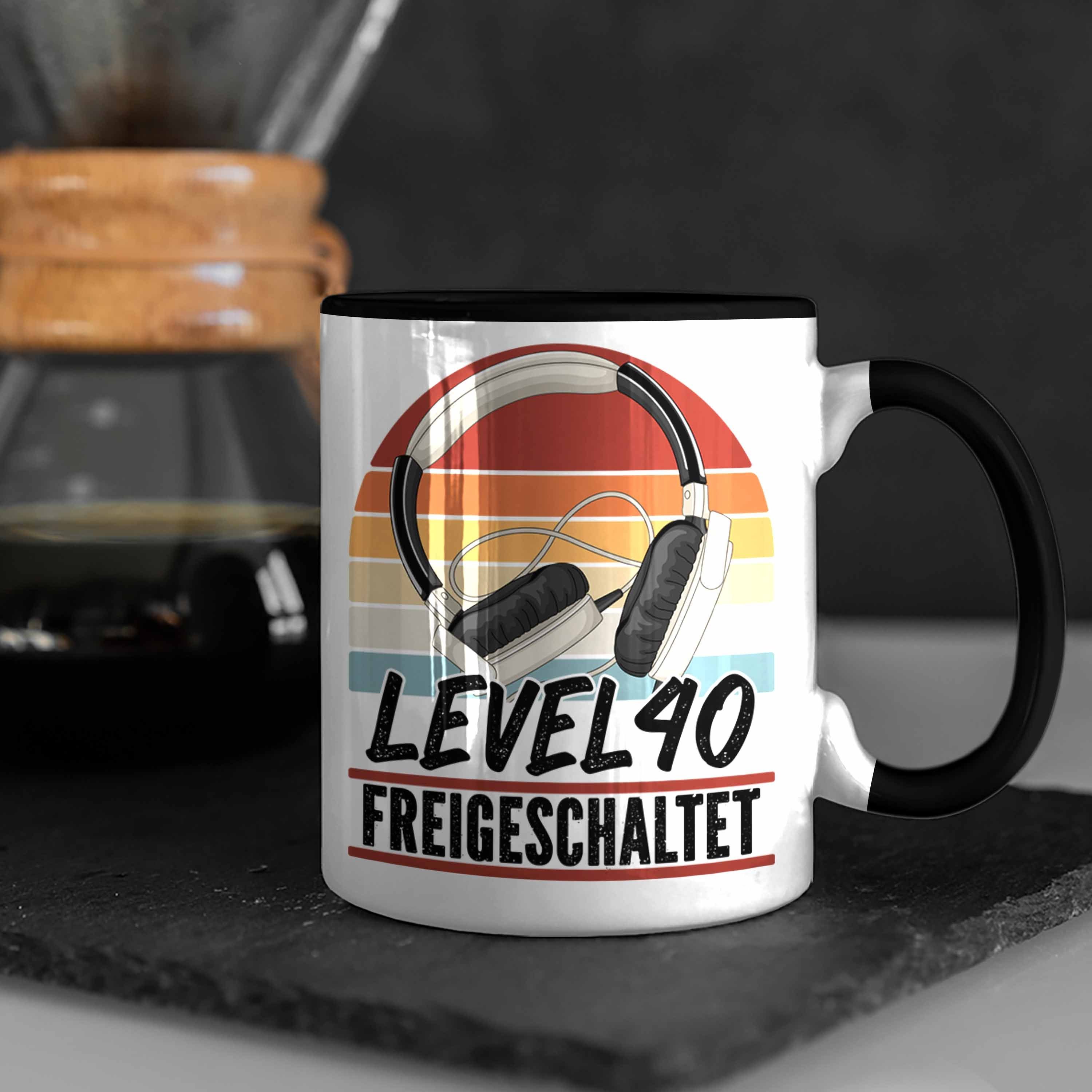 Kaffee-Becher Gamer Schwarz Geburts Trendation 40. Gaming Tasse Geburtstag 40er Männer Geschenk