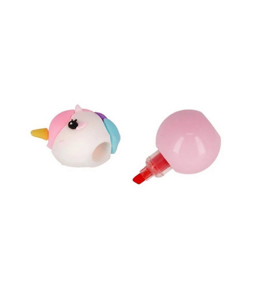 Thumbnail - Legami Marker 3-in-1 Textmarker Einhorn pink/türkis/lila 11 cm Legami