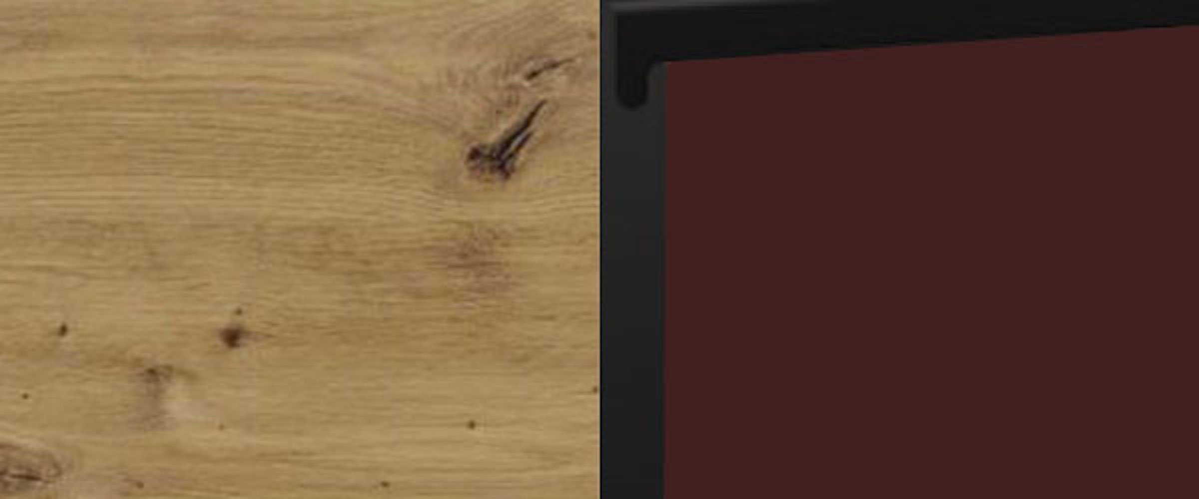 (Teilauszug) Front- Schublade wählbar Korpusfarbe rubinrot & 1 60cm grifflos Feldmann-Wohnen matt Spülenunterschrank Velden super