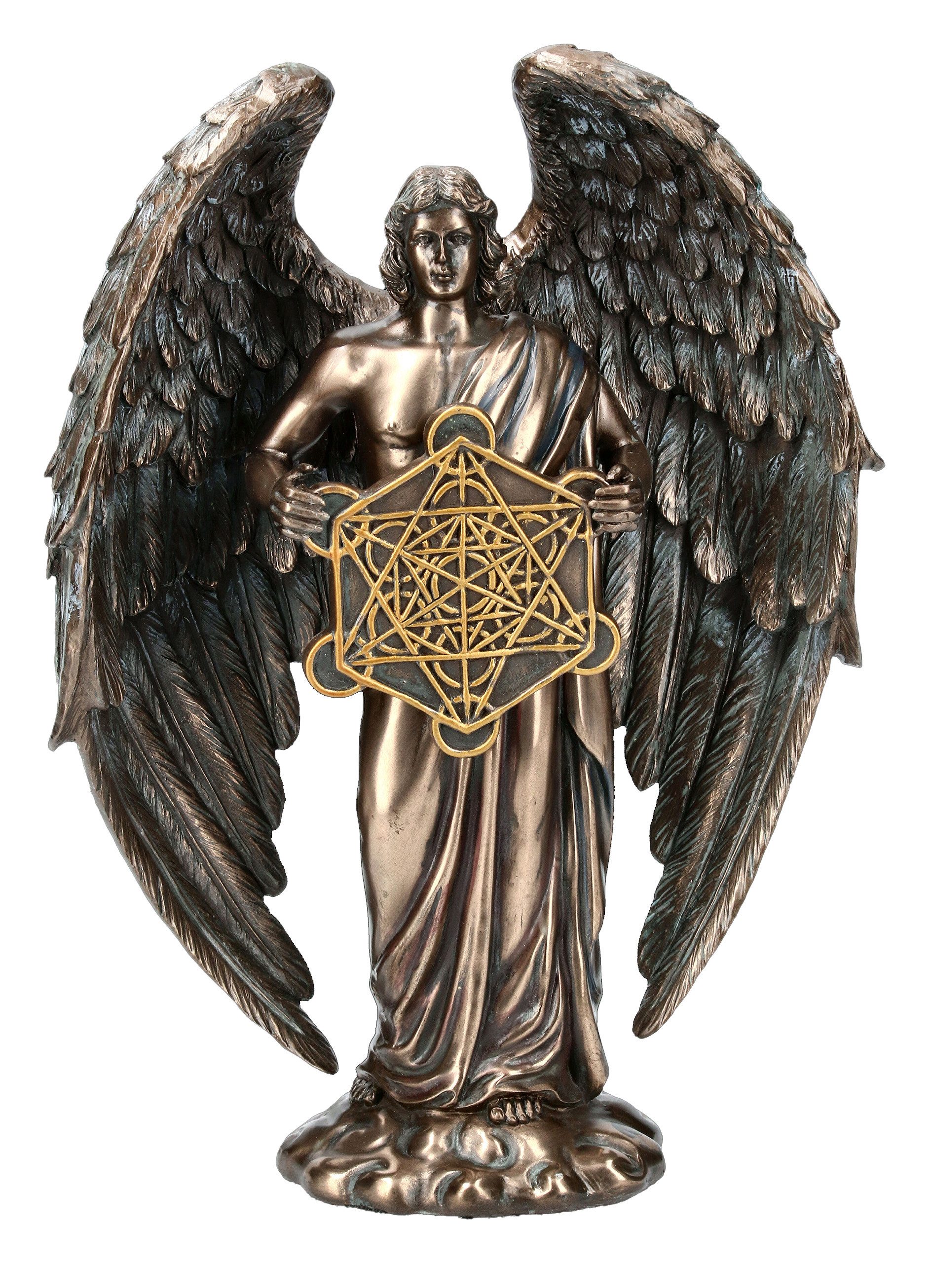 Figuren Shop GmbH Fantasy-Figur Erzengel Metatron Figur - bronziert - Deko-Figur