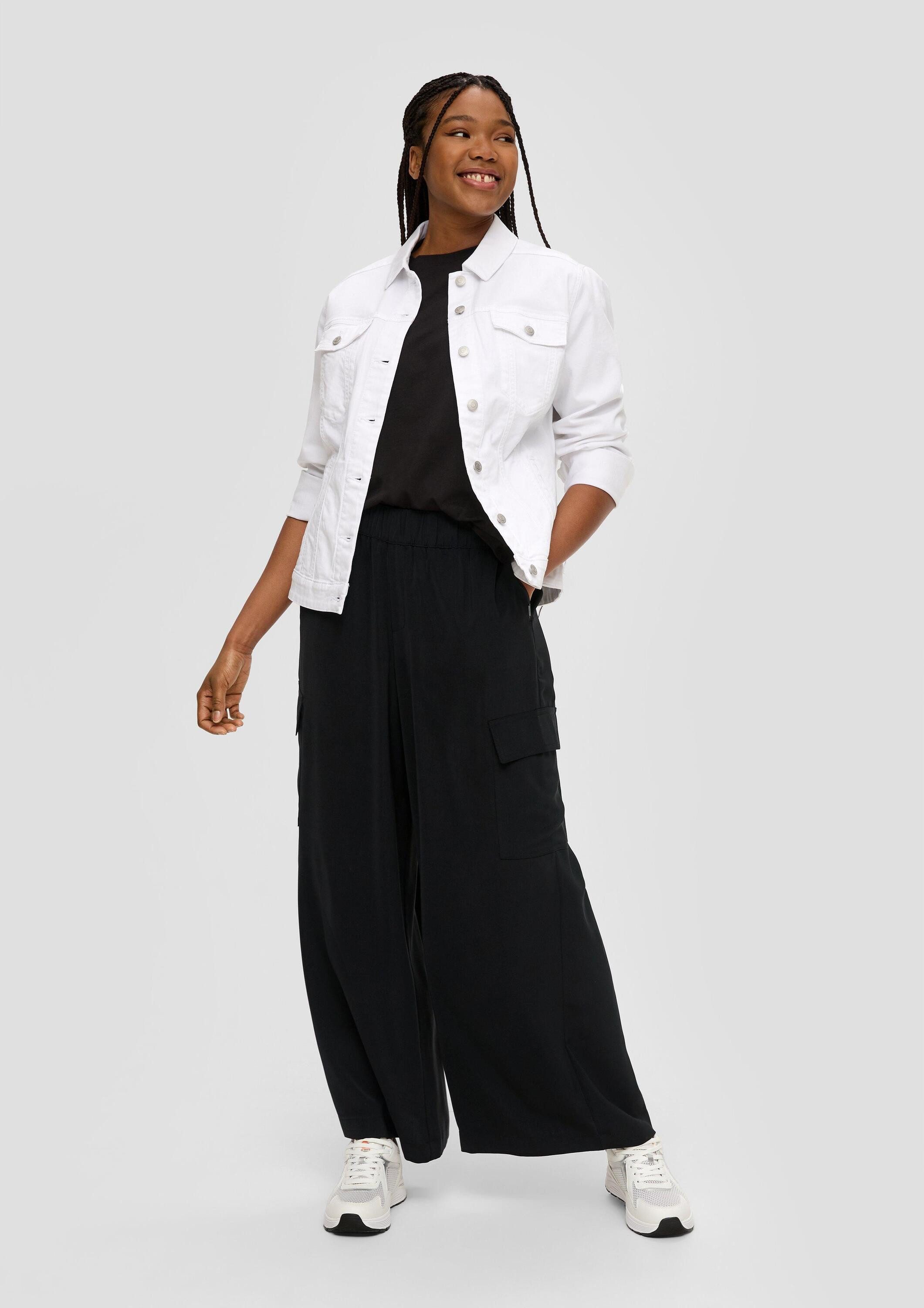 QS Chinos Hose Cullote mit Cargotaschen günstig online kaufen