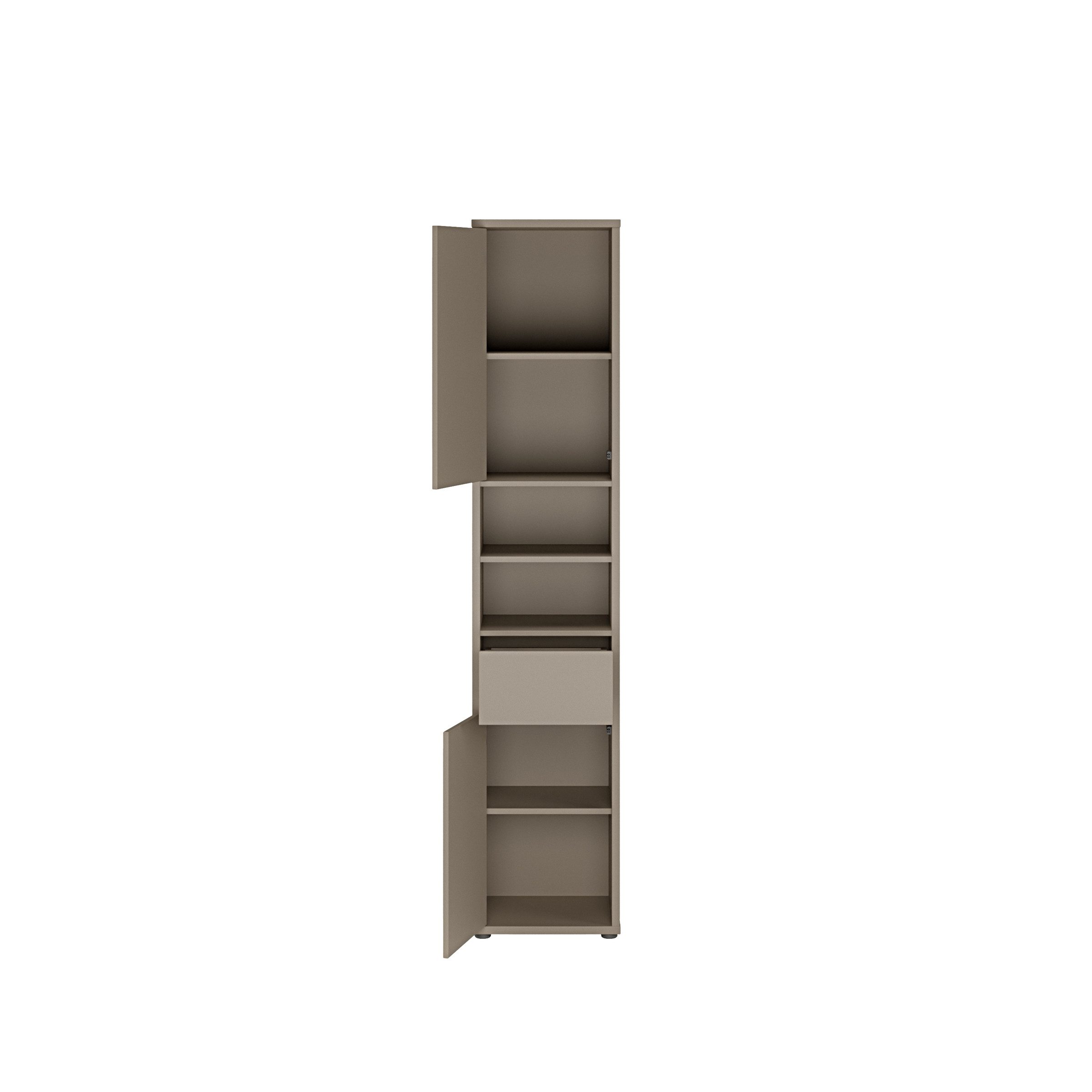 PREISBRECHER Seitenschrank ALICE SPRINGS in Taupe - 39,8x191,9x34,9cm (BxHxT)