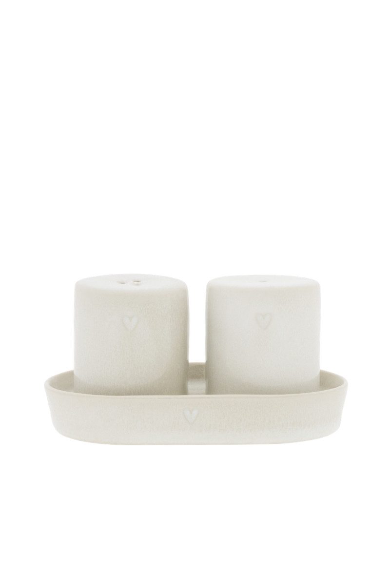 Bastion Collections Flaschenöffner Salz-/Pfefferstreuer 3er-Set - JUNE - creme