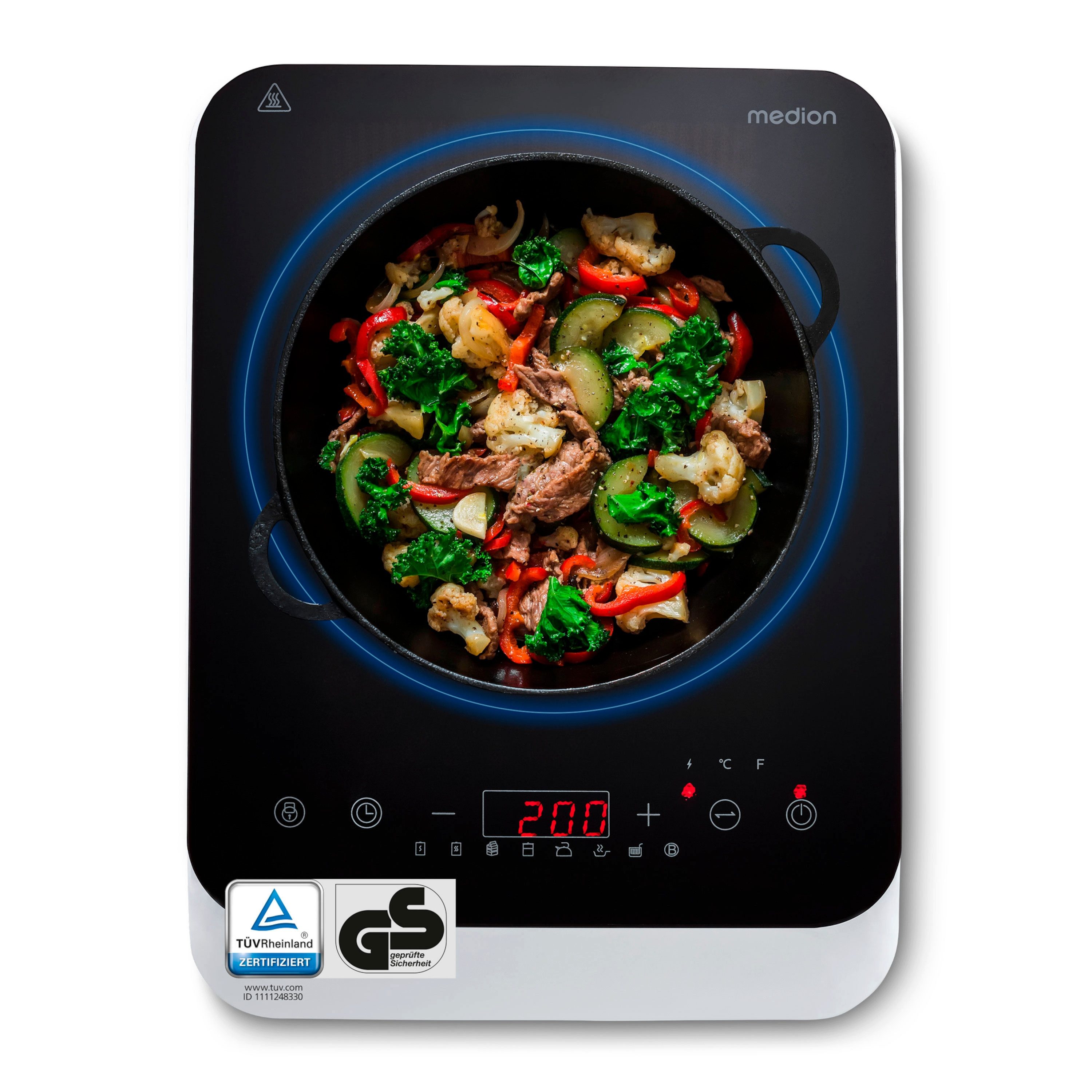 Medion® Einzel-Induktionskochplatte Induktionskochplatte MEDION® (MD 18490)