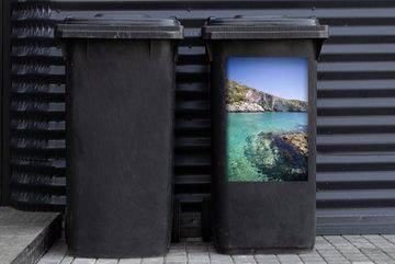 MuchoWow Wandsticker Zakynthos - Felsen - Griechenland (1 St), Mülleimer-aufkleber, Mülltonne, Sticker, Container, Abfalbehälter