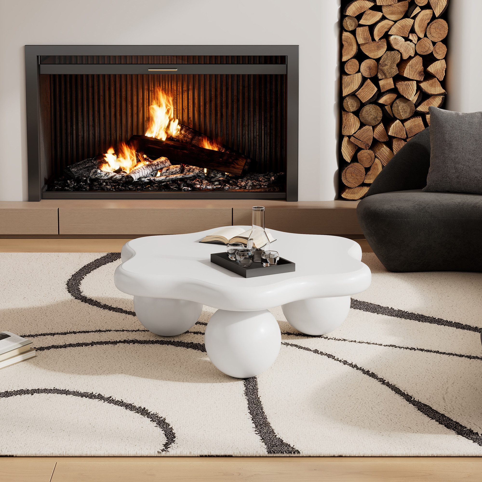 Merax Couchtisch in Blumenform (1-St), Sofatisch günstig online kaufen