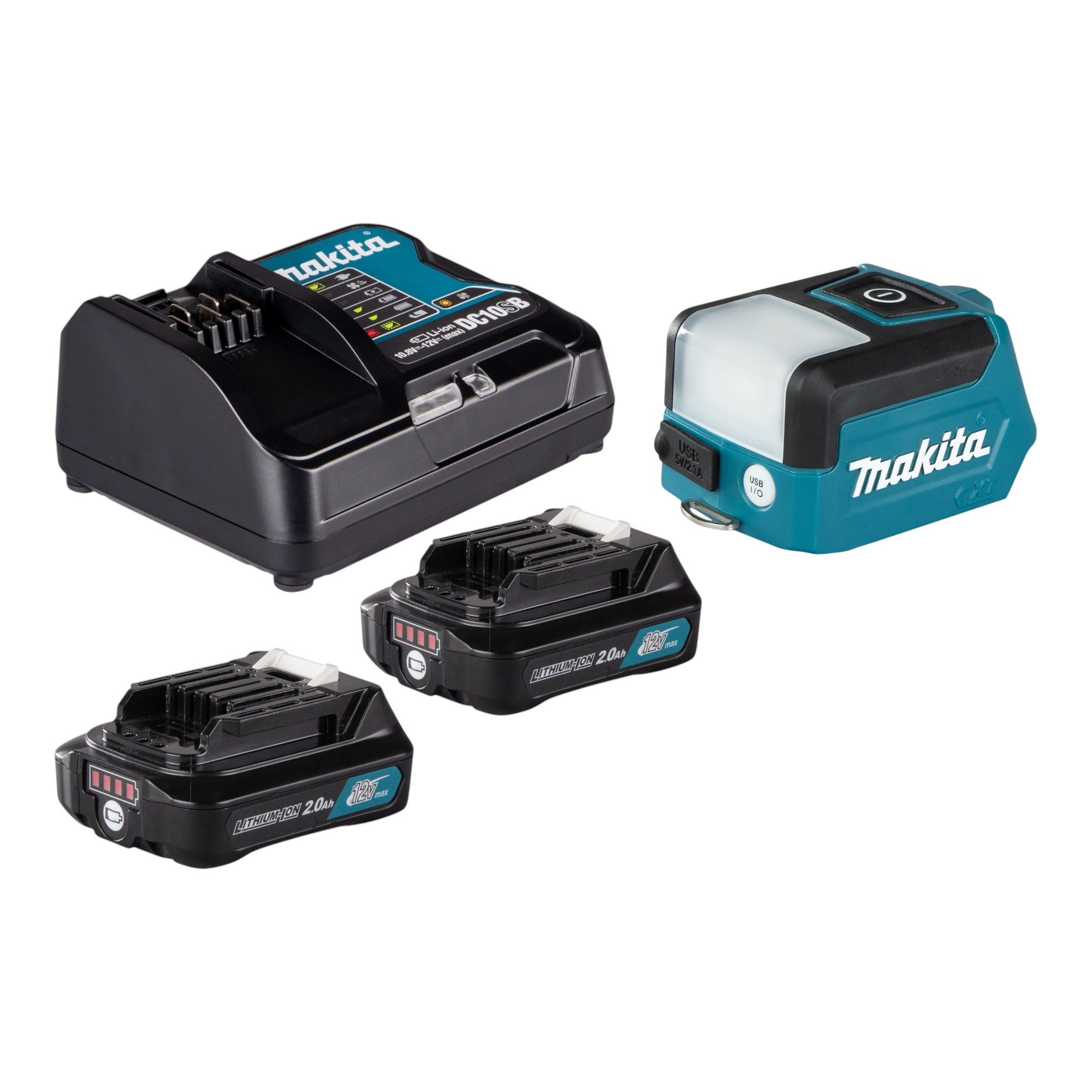 Makita Точечные светильники Makita ML 107 DSA Lampe 12 V max. 200 lm LED + 2x Akku 2,0 Ah + Lader