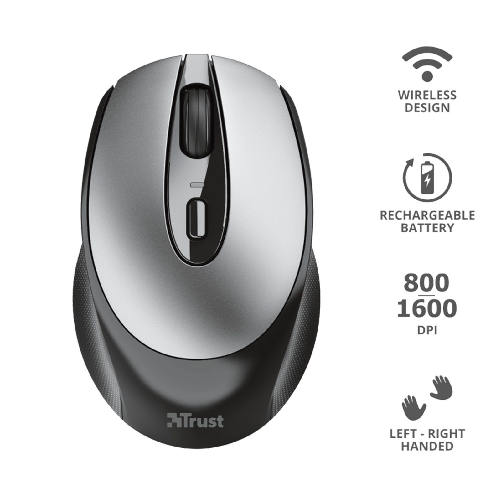 Trust Zaya Rechargeable Wireless Mouse Maus
