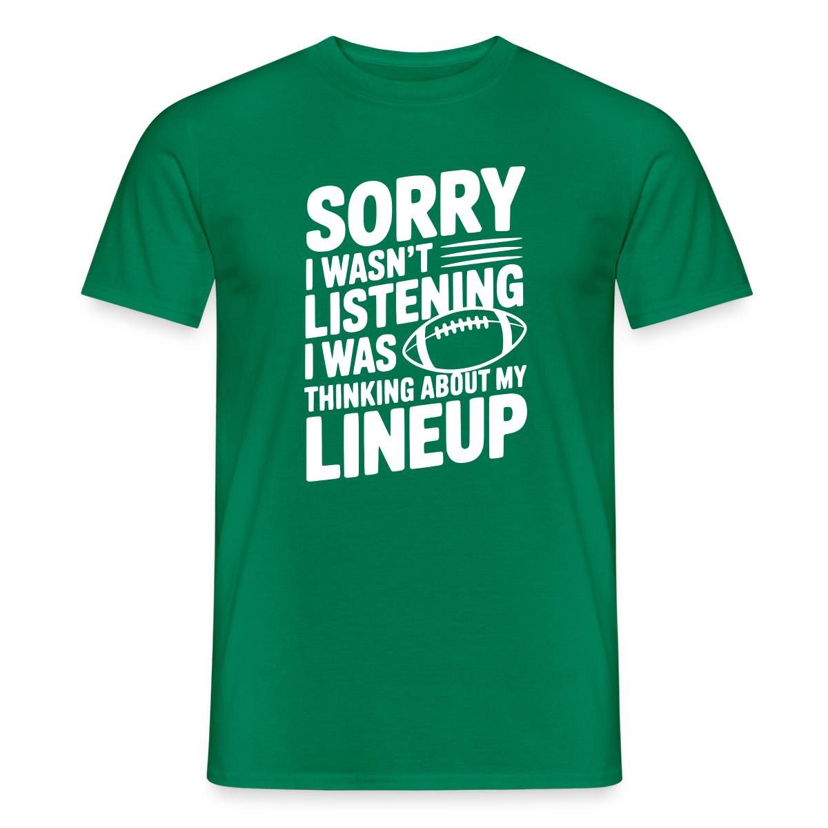 Spreadshirt T-Shirt Fantasy Football Thinking About Lineup Taktik Männer T-Shirt (1-tlg)
