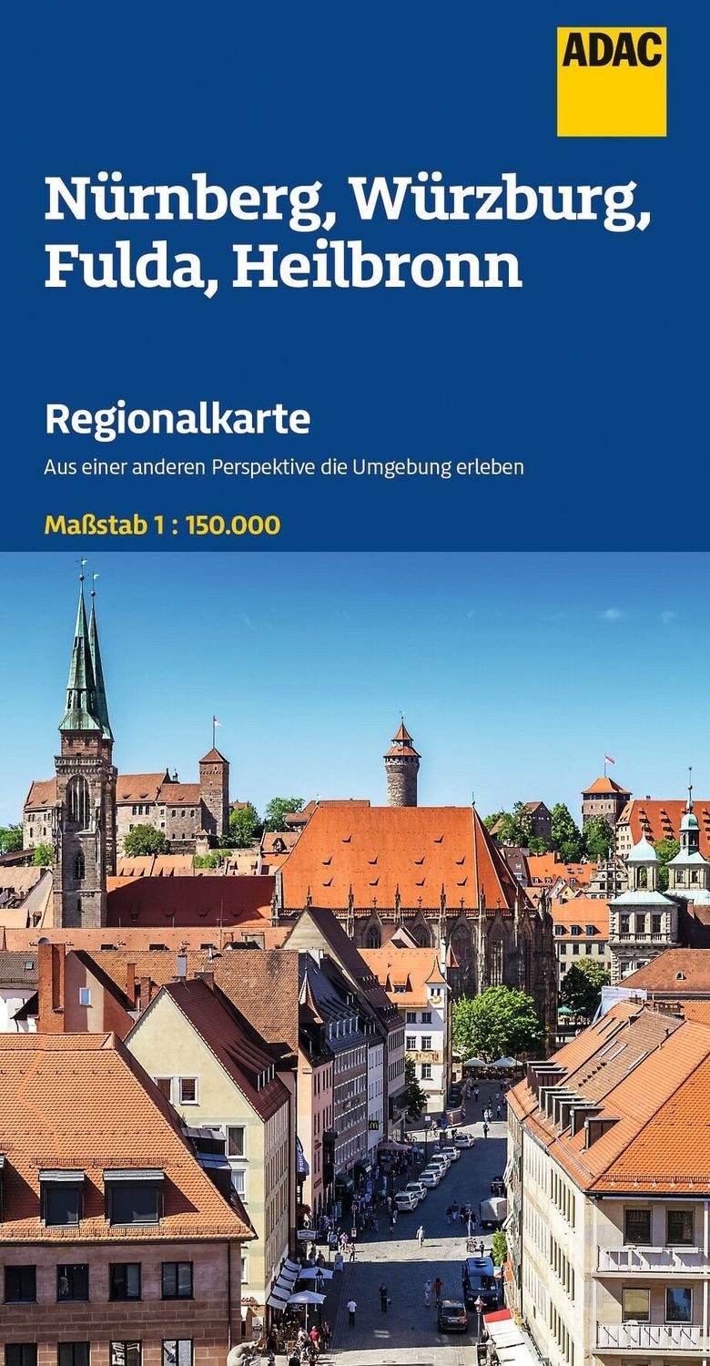 ADAC Regionalkarte 12 Nürnberg, Würzburg, Fulda, Heilbronn 1:150.000 S / diverse, Straßenkarte und Autokarte